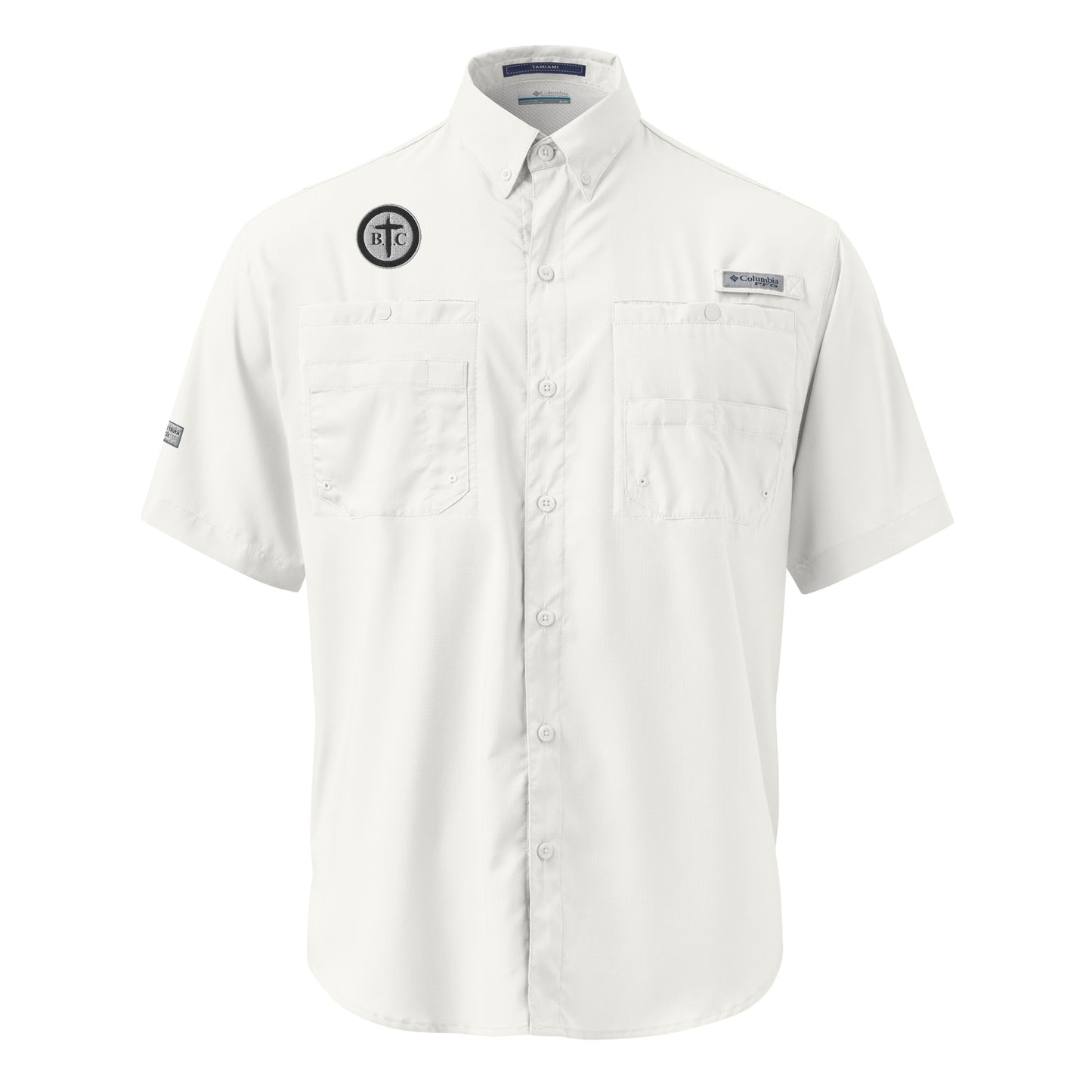 Biblical Truth Cycle - Men’s Columbia Short Sleeve Button Shirt (Logo II)