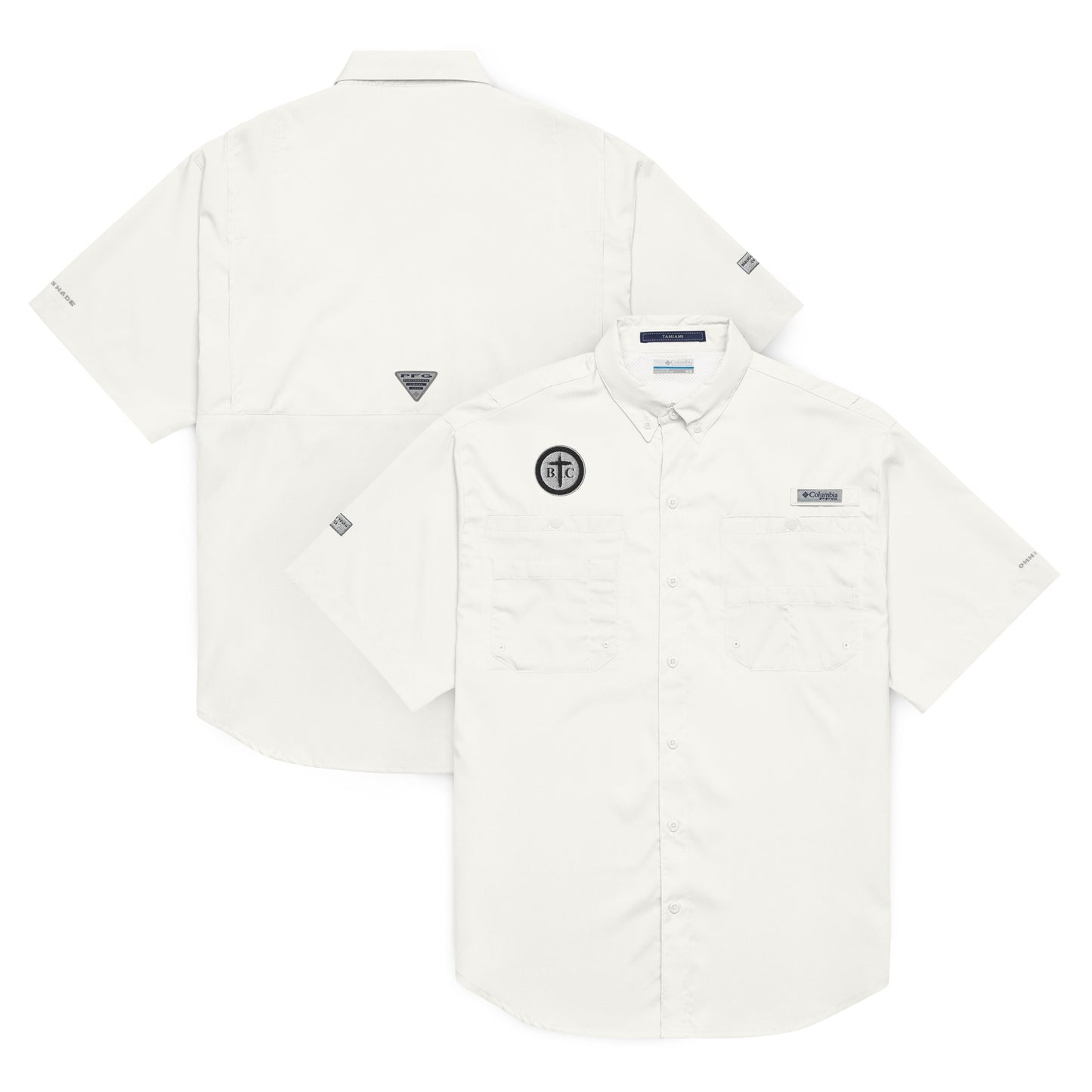 Biblical Truth Cycle - Men’s Columbia Short Sleeve Button Shirt (Logo II)