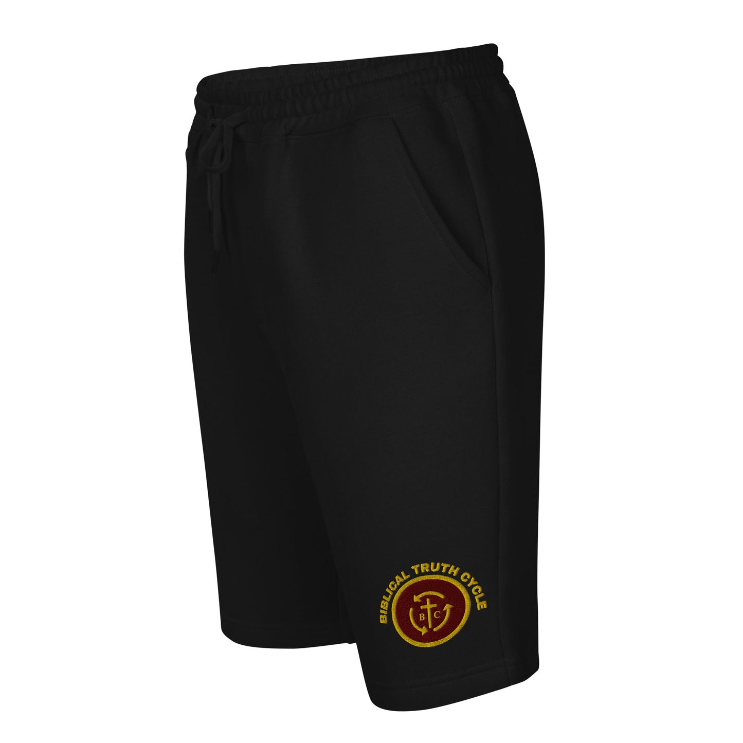 Biblical Truth Cycle - Embroidered Fleece Shorts (Logo-NoSlo)