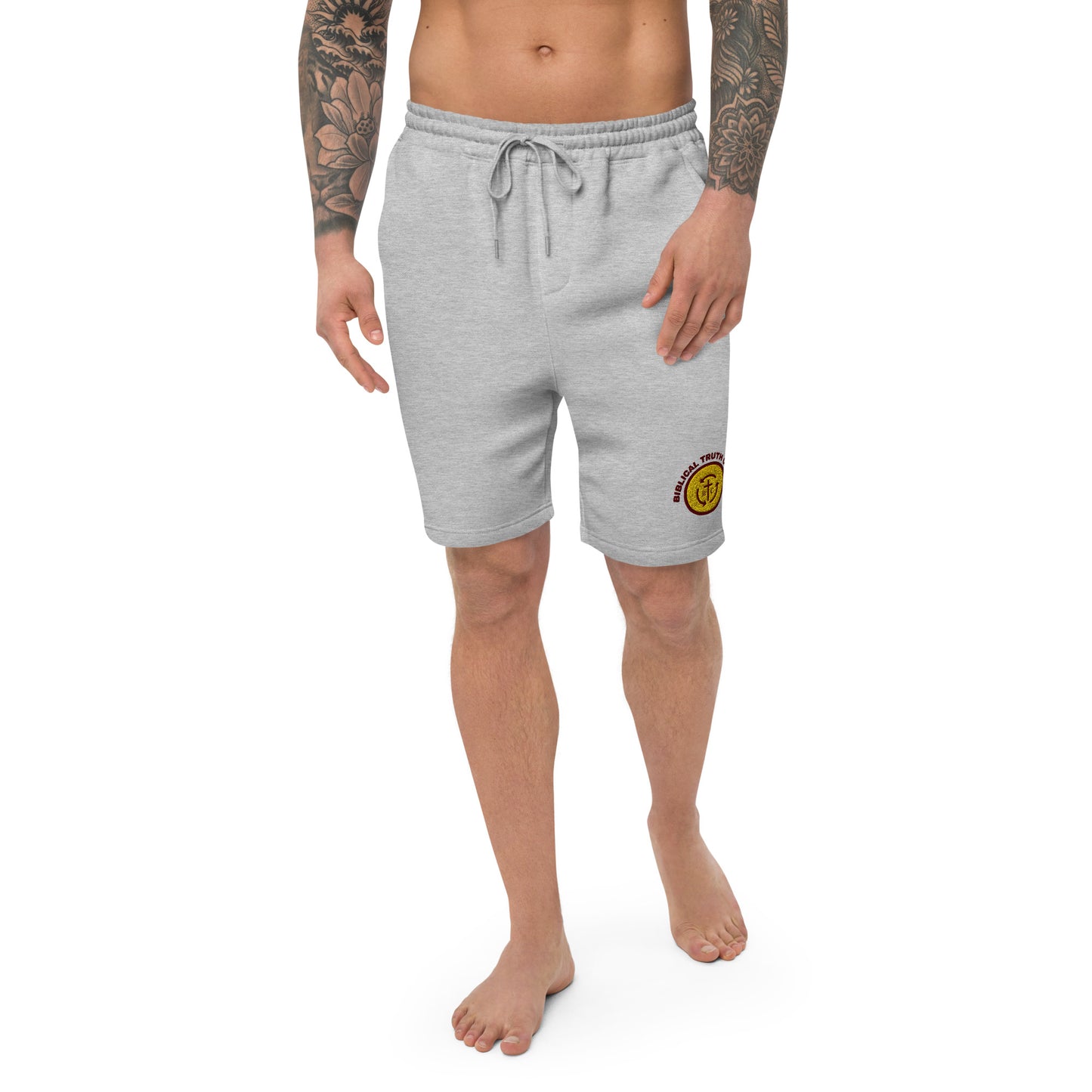 Biblical Truth Cycle - Embroidered Fleece Shorts (Logo-NoSlo)