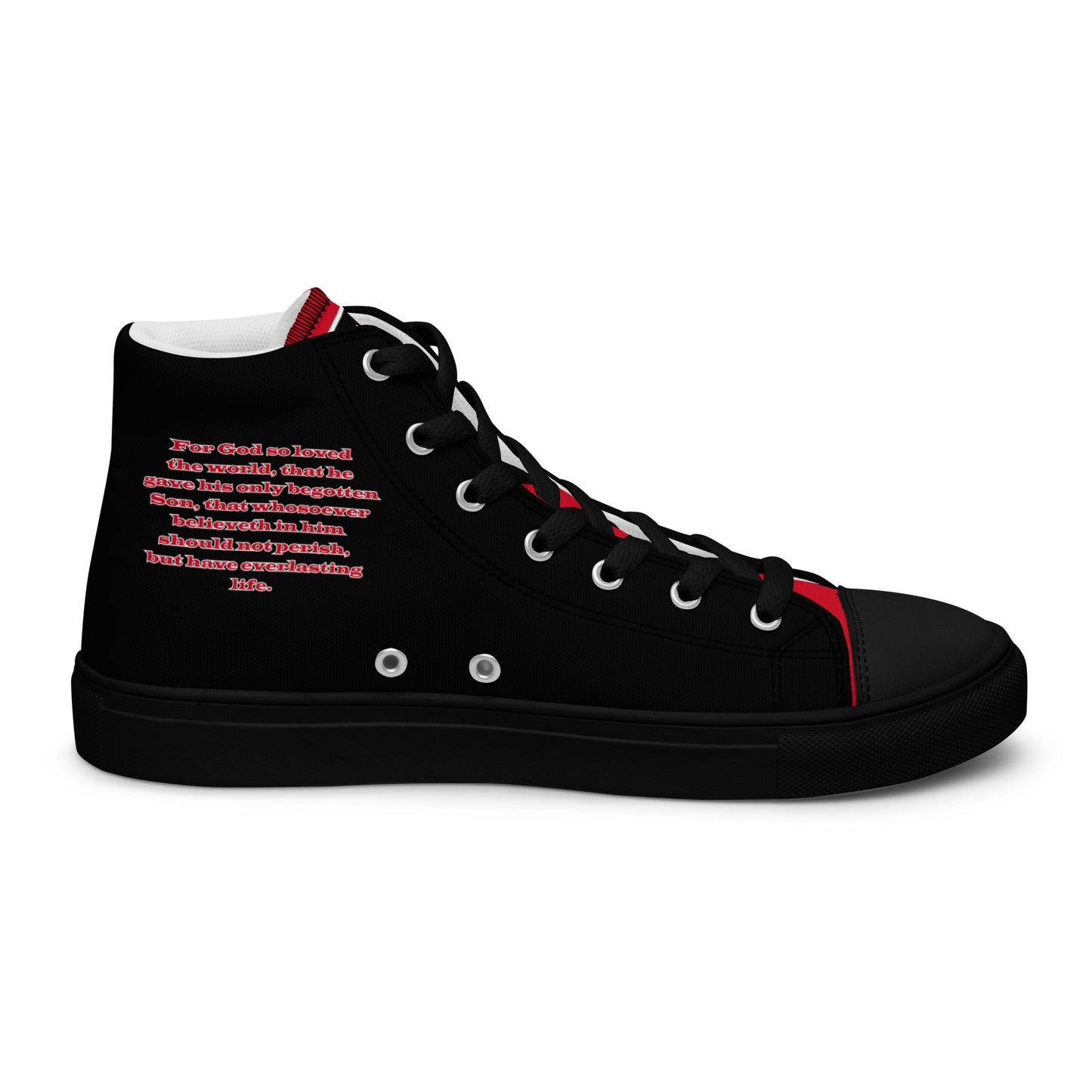 Biblical Truth Cycle - Men’s High Top Canvas Shoes (Verse-John 3:16)