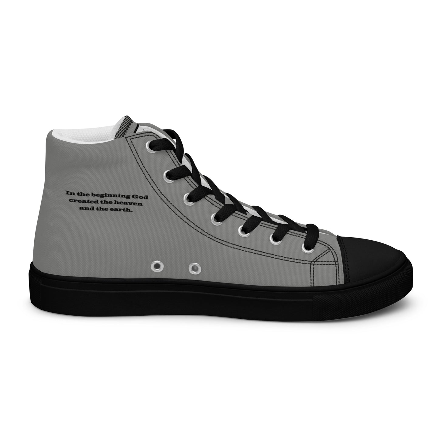 Biblical Truth Cycle - Men’s High Top Canvas Shoes (Verse-Genesis 1:1)