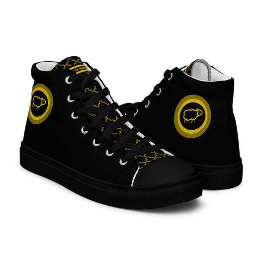 Sheep 23 - Men’s High Top Canvas Shoes (Black Sheep 23)