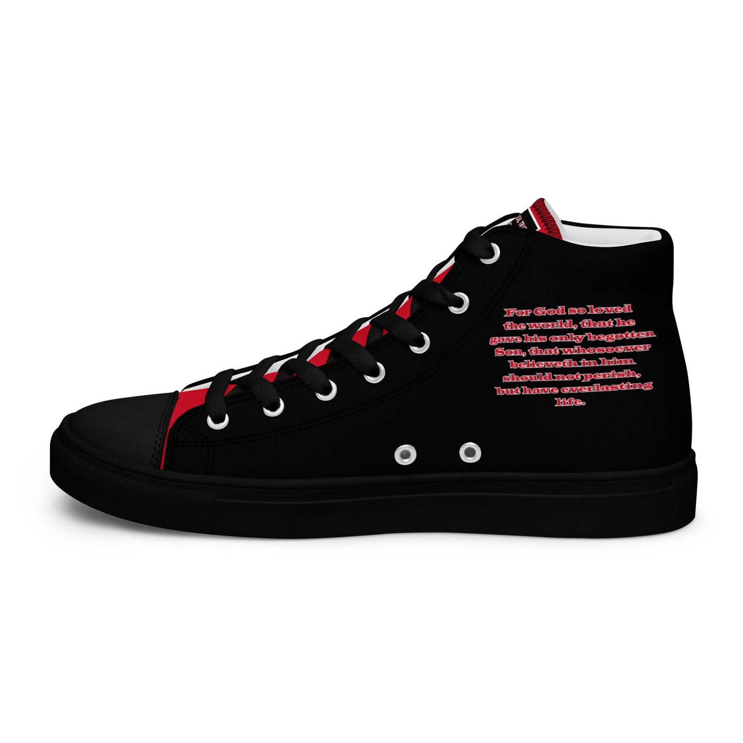 Biblical Truth Cycle - Men’s High Top Canvas Shoes (Verse-John 3:16)