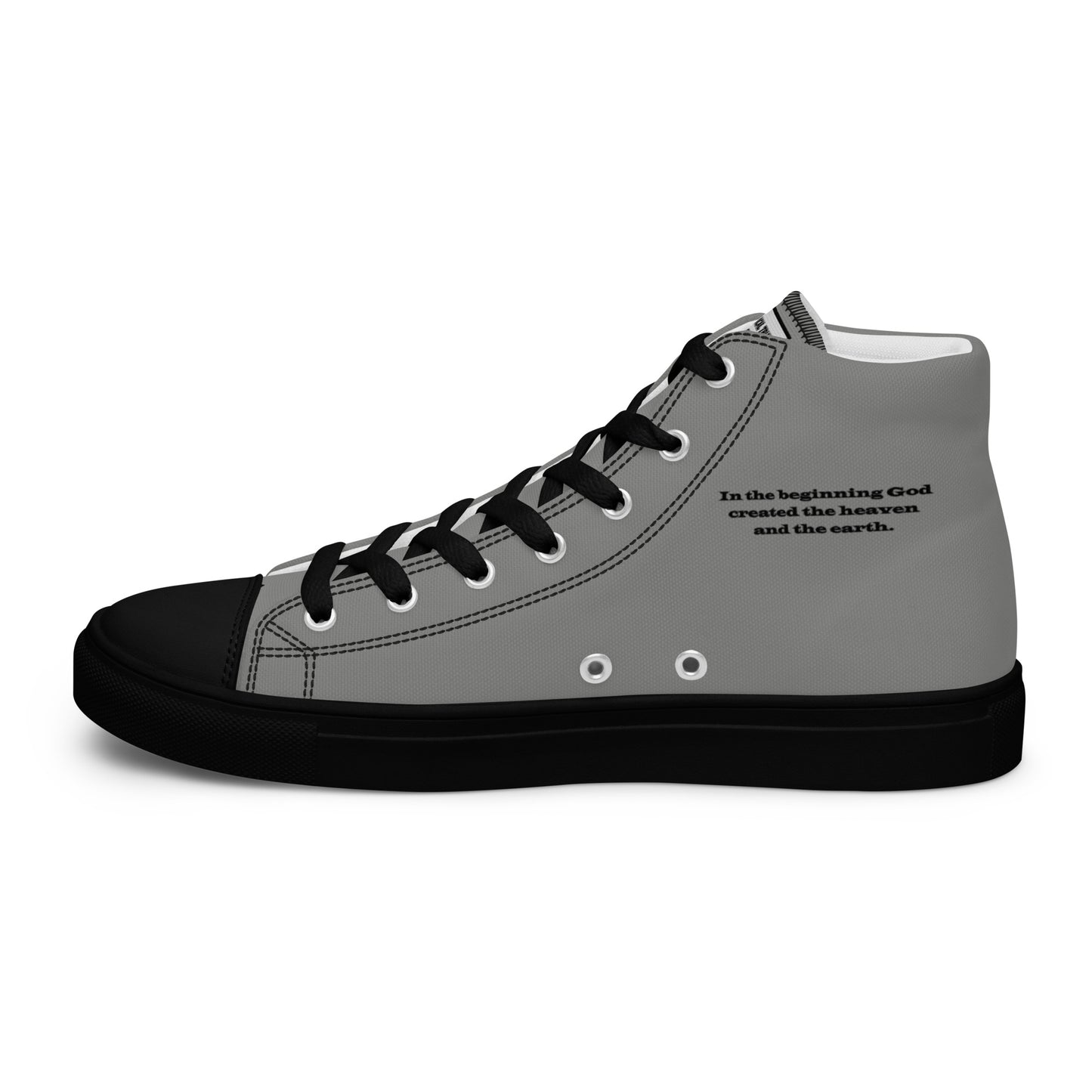 Biblical Truth Cycle - Men’s High Top Canvas Shoes (Verse-Genesis 1:1)