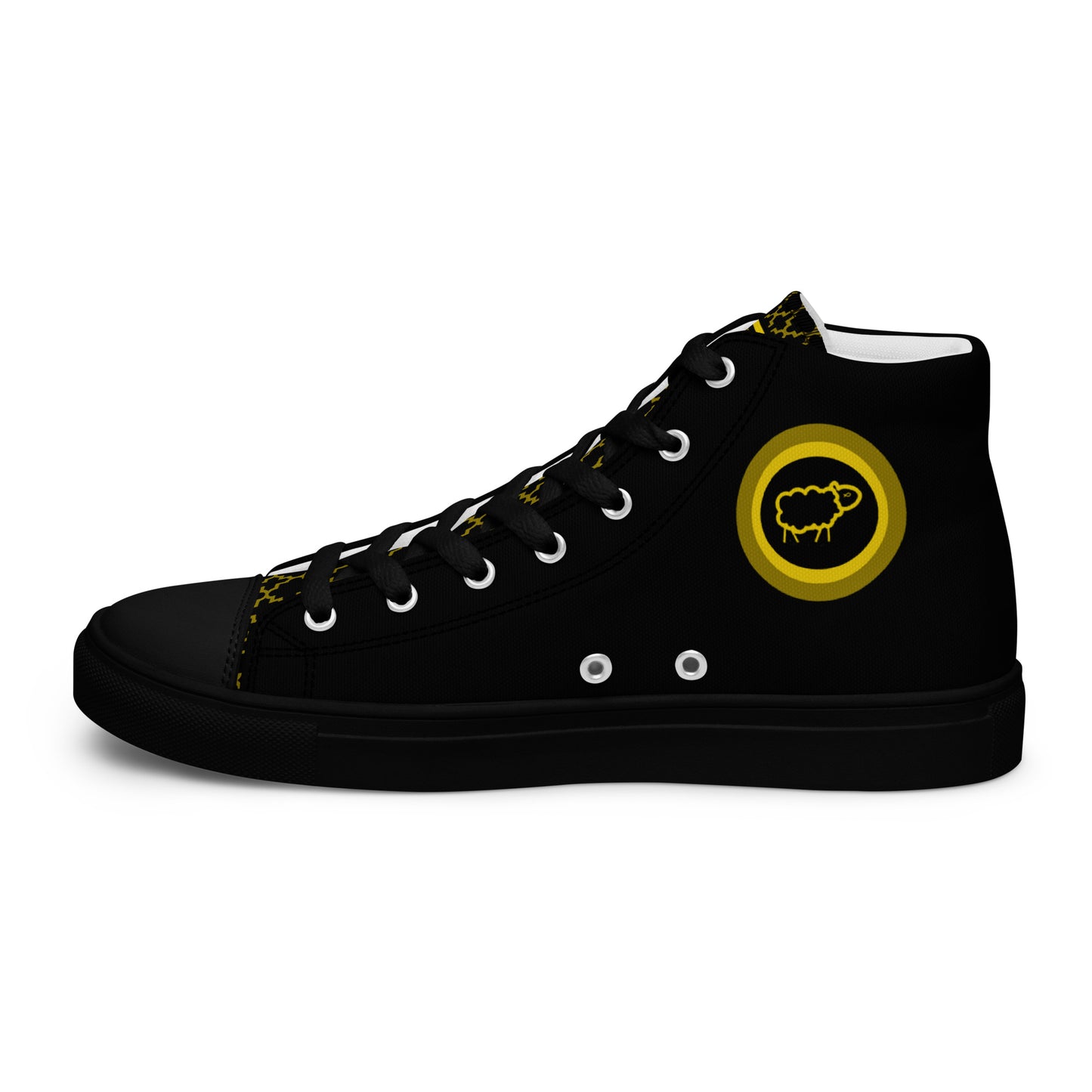 Sheep 23 - Men’s High Top Canvas Shoes (Black Sheep 23)