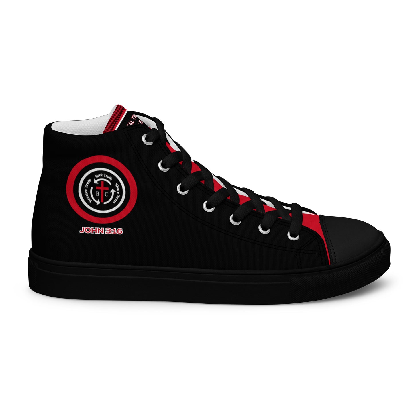 Biblical Truth Cycle - Men’s High Top Canvas Shoes (Verse-John 3:16)