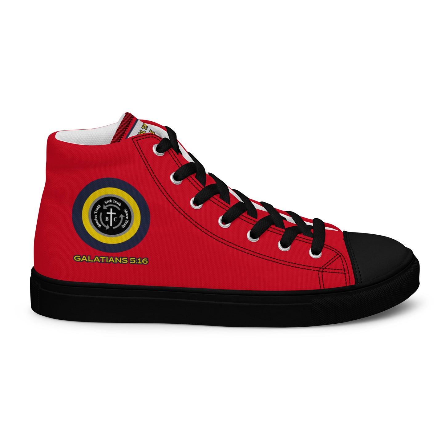 Biblical Truth Cycle - Men’s High Top Canvas Shoes