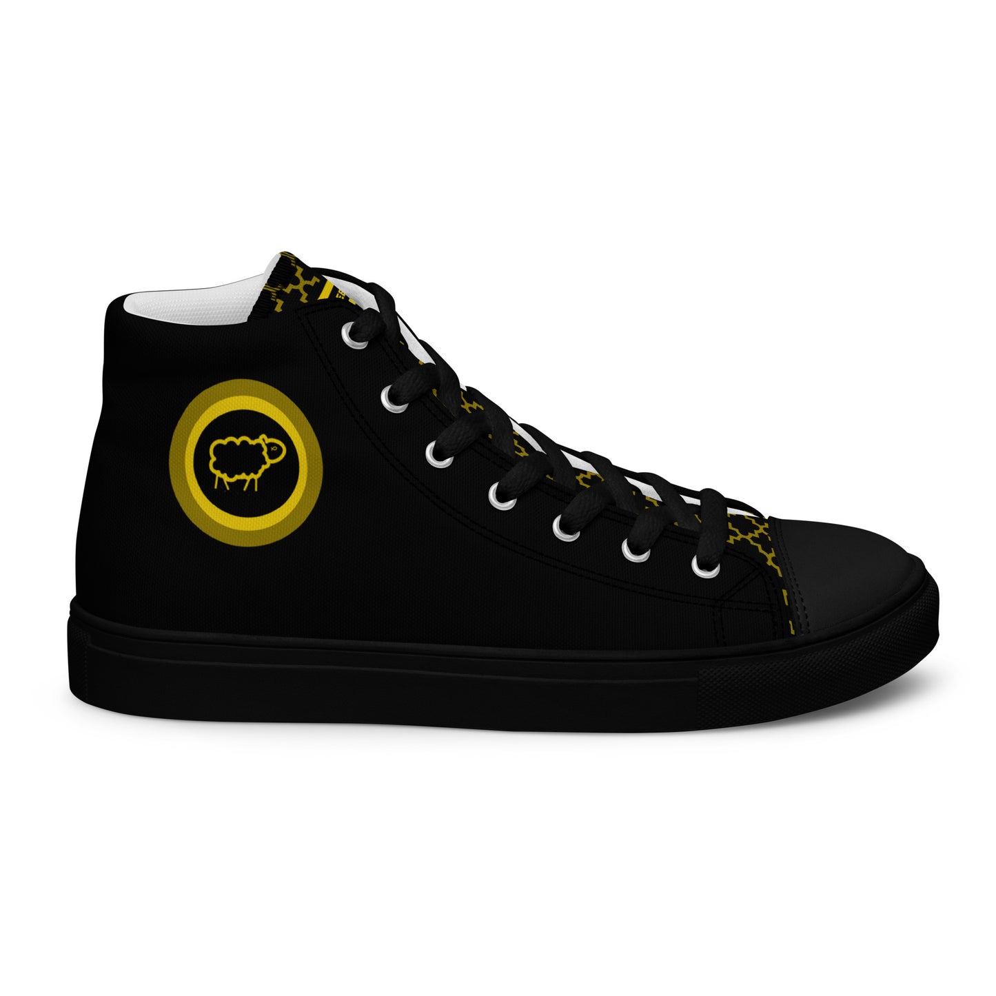 Sheep 23 - Men’s High Top Canvas Shoes (Black Sheep 23)