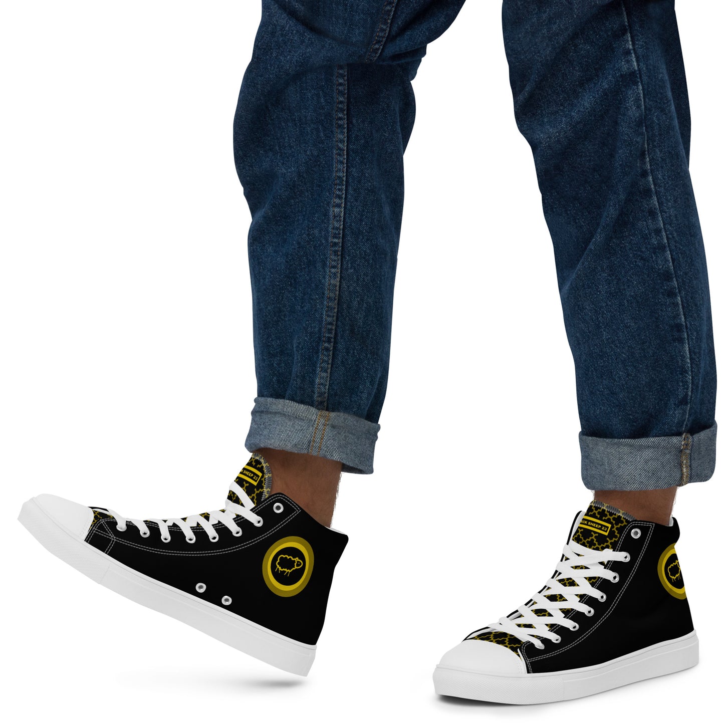 Sheep 23 - Men’s High Top Canvas Shoes (Black Sheep 23)