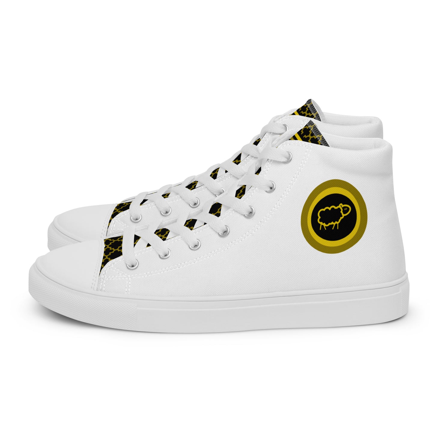 Sheep 23 - Men’s High Top Canvas Shoes (Black Sheep 23)