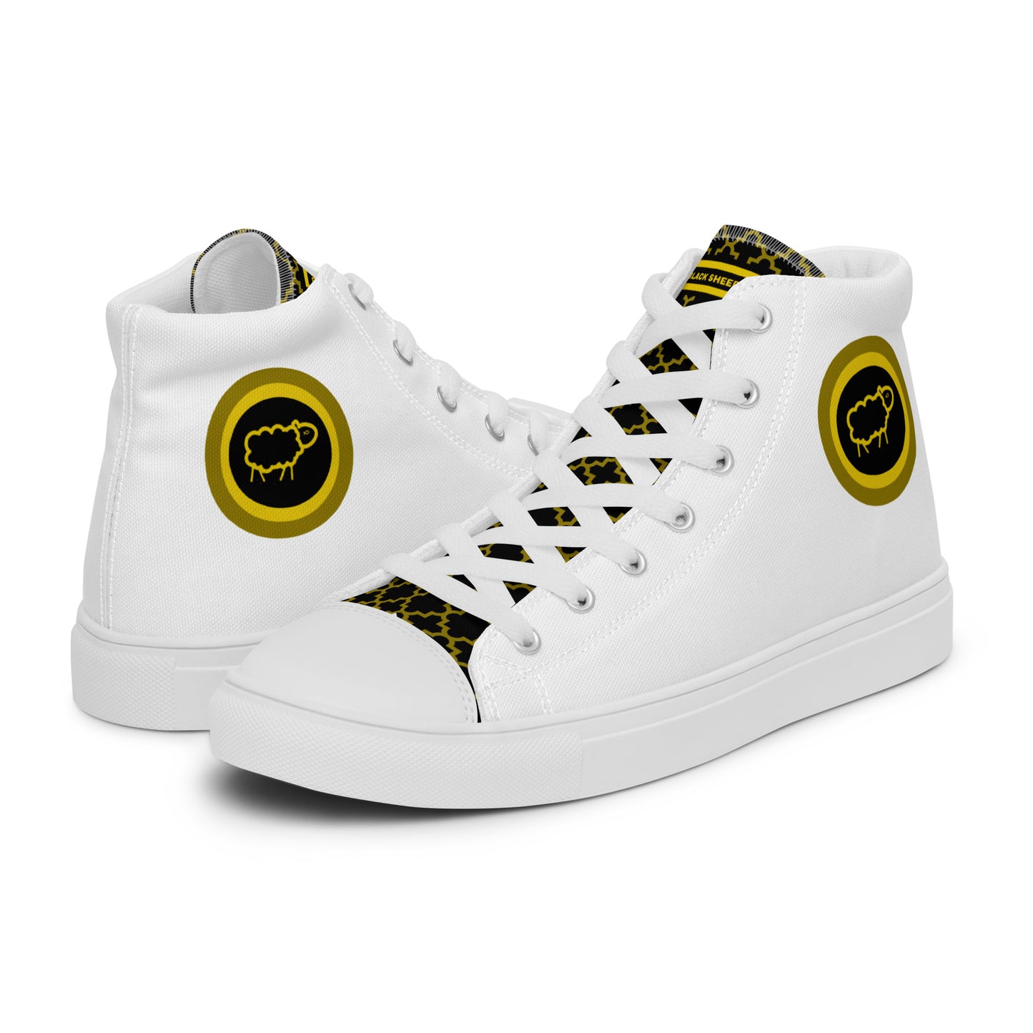 Sheep 23 - Men’s High Top Canvas Shoes (Black Sheep 23)