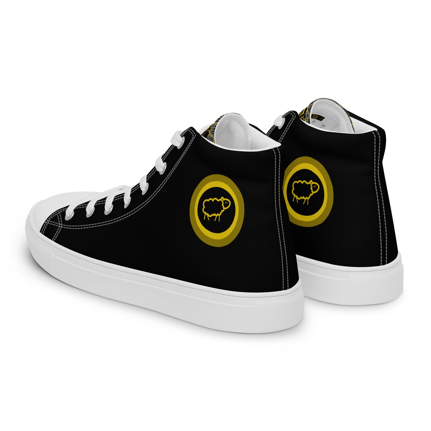 Sheep 23 - Men’s High Top Canvas Shoes (Black Sheep 23)