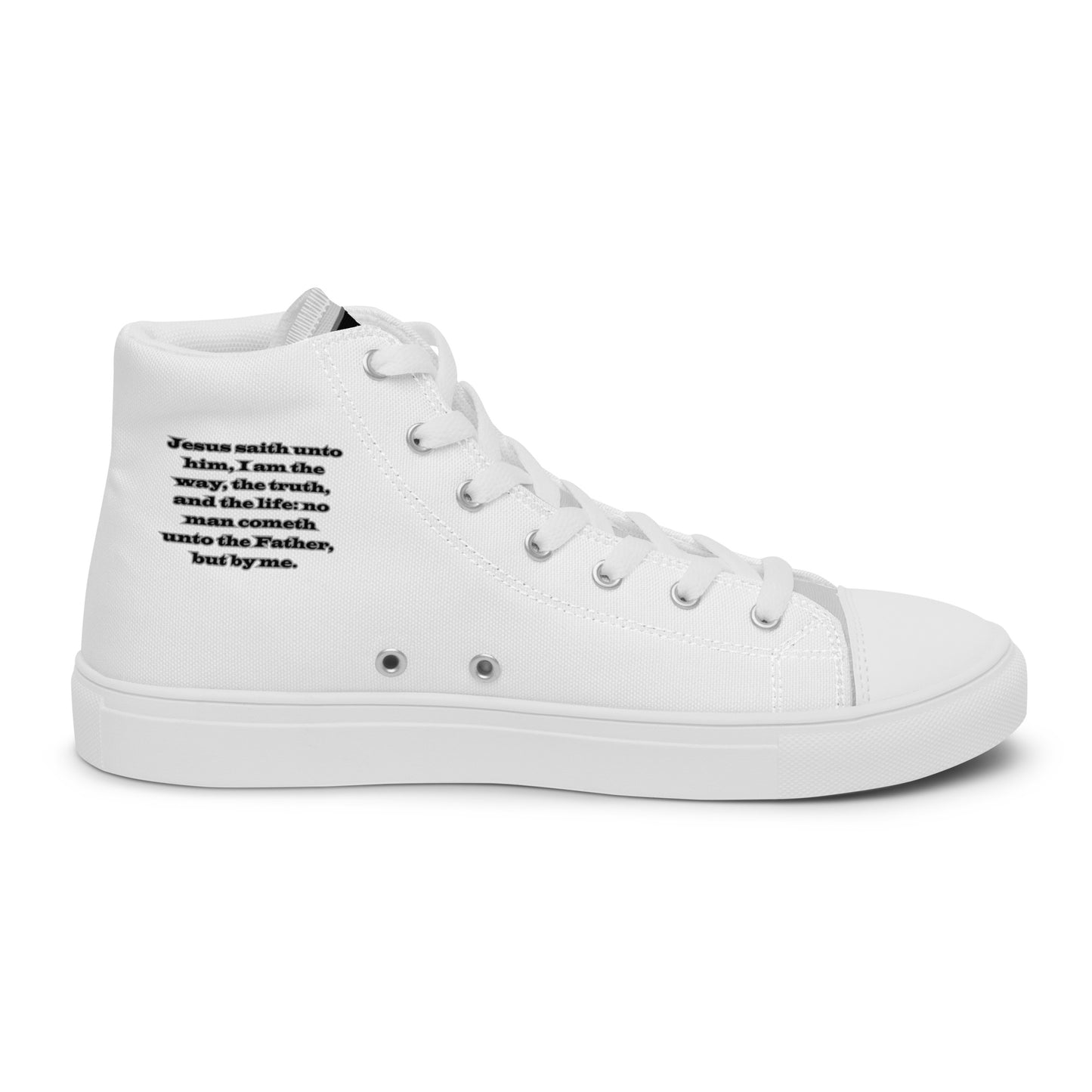 Biblical Truth Cycle - Men's High Top Canvas Shoes (Verse-John 14:6)