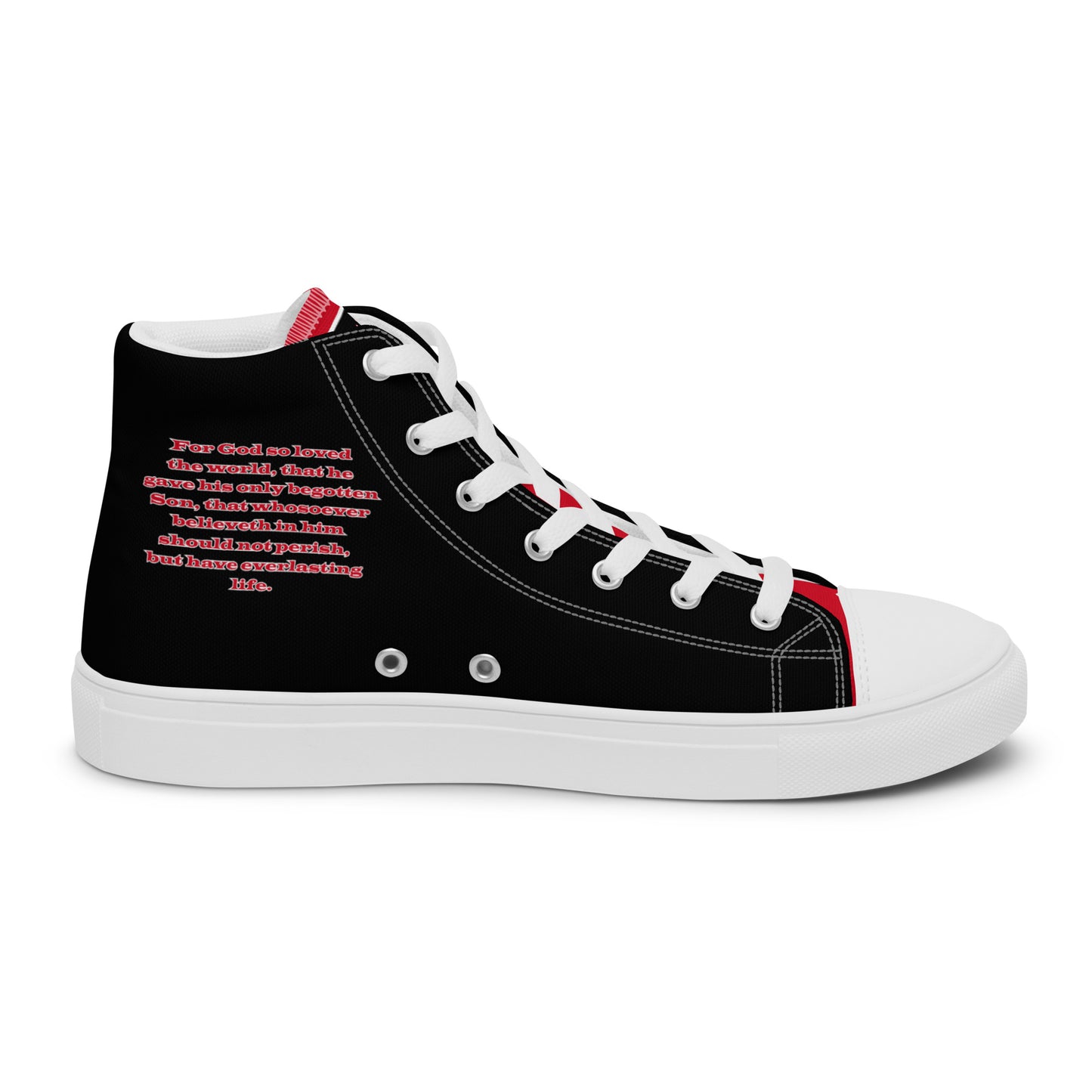 Biblical Truth Cycle - Men’s High Top Canvas Shoes (Verse-John 3:16)