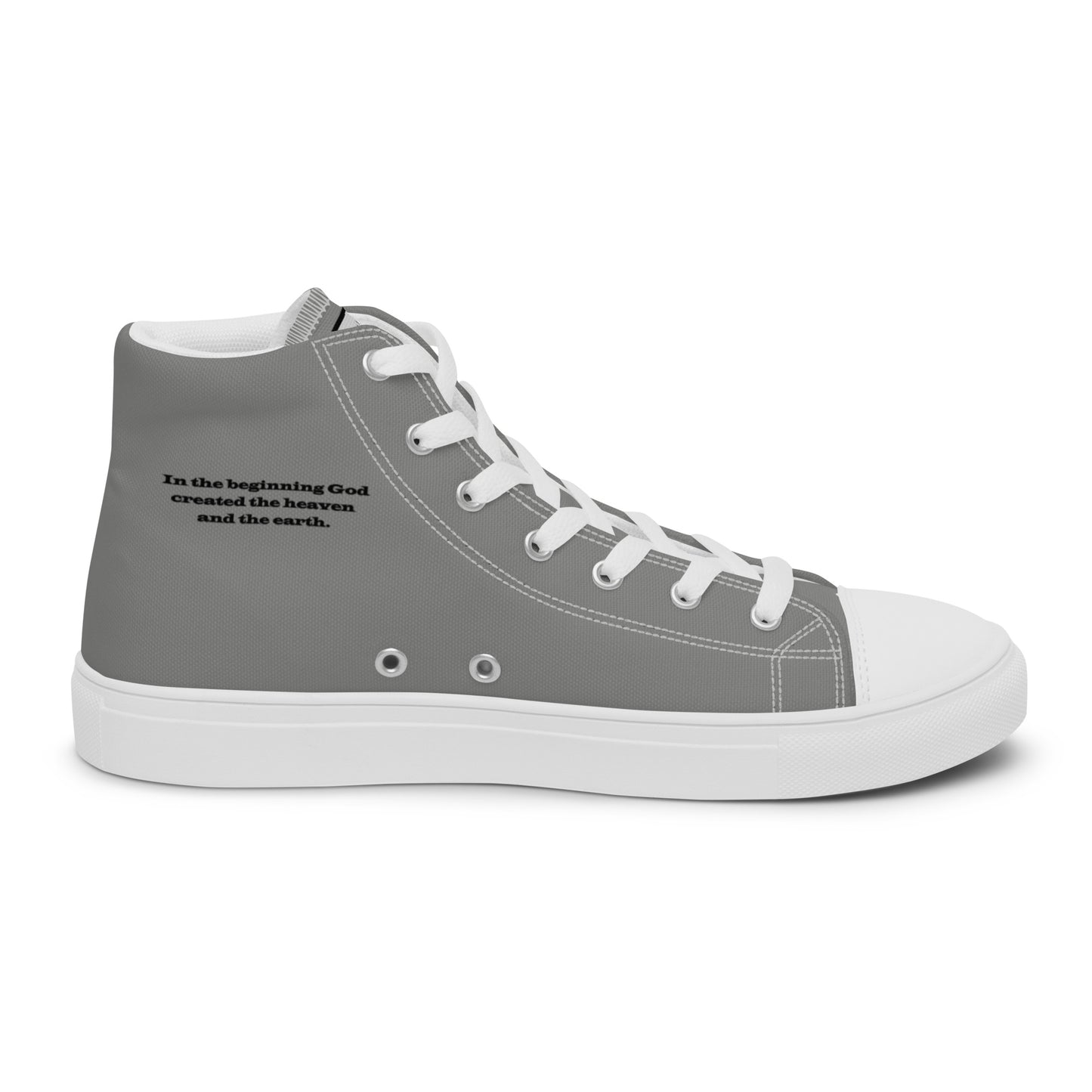 Biblical Truth Cycle - Men’s High Top Canvas Shoes (Verse-Genesis 1:1)