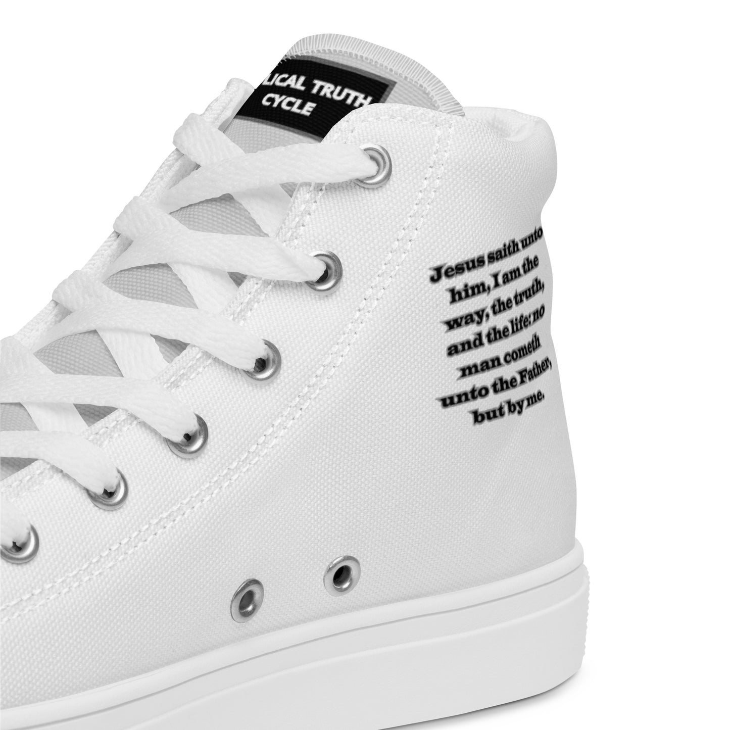 Biblical Truth Cycle - Men's High Top Canvas Shoes (Verse-John 14:6)