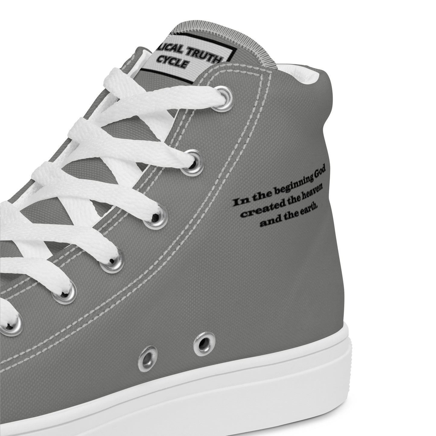 Biblical Truth Cycle - Men’s High Top Canvas Shoes (Verse-Genesis 1:1)