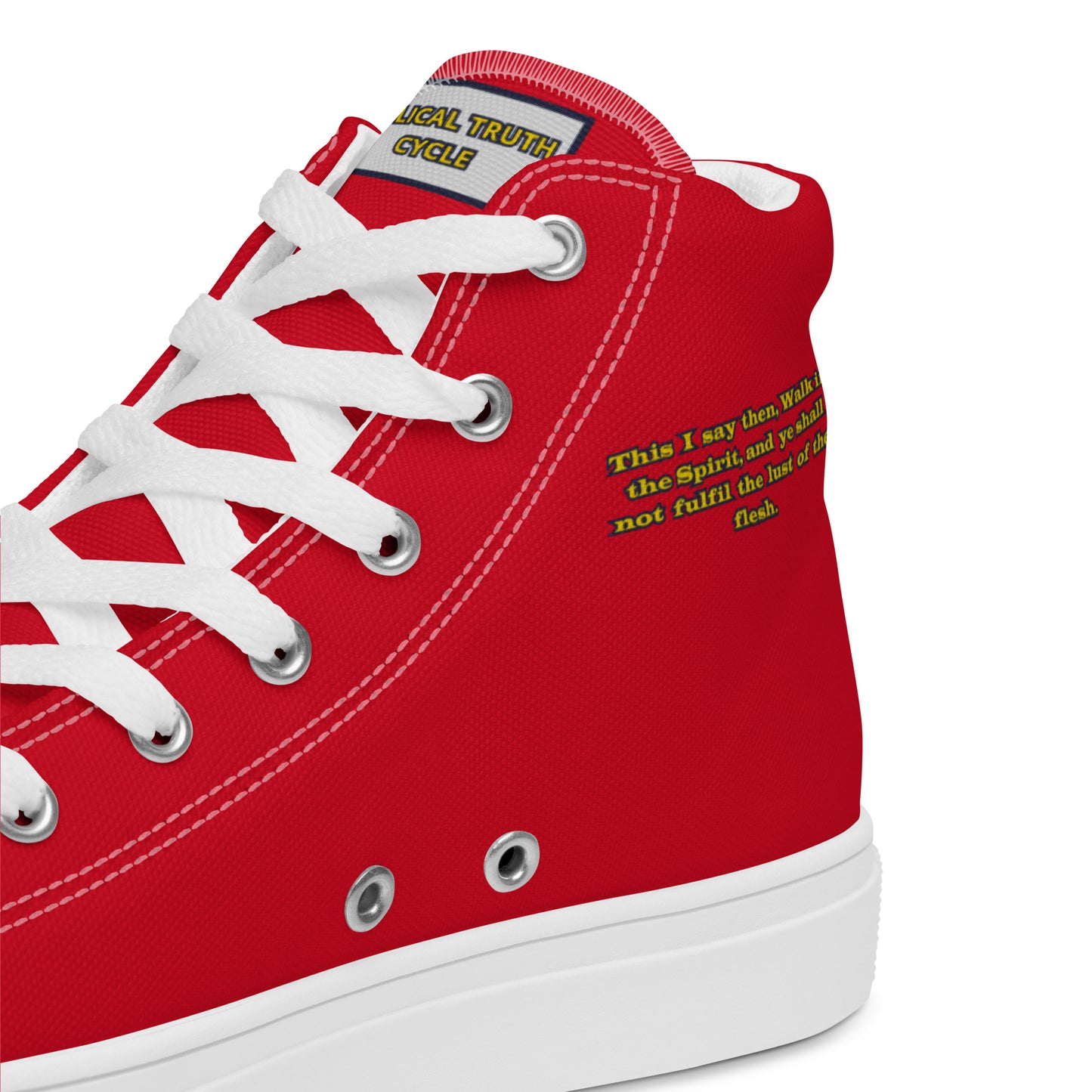 Biblical Truth Cycle - Men’s High Top Canvas Shoes