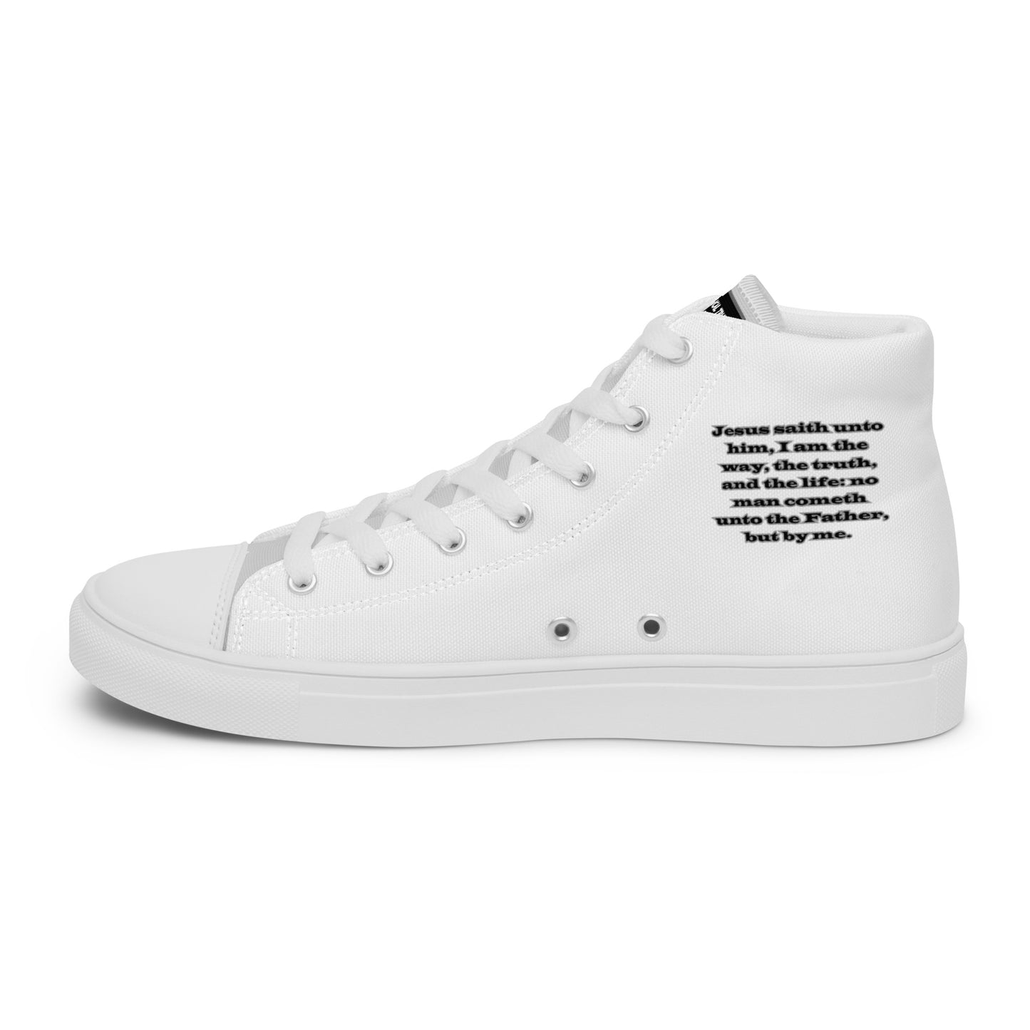 Biblical Truth Cycle - Men's High Top Canvas Shoes (Verse-John 14:6)