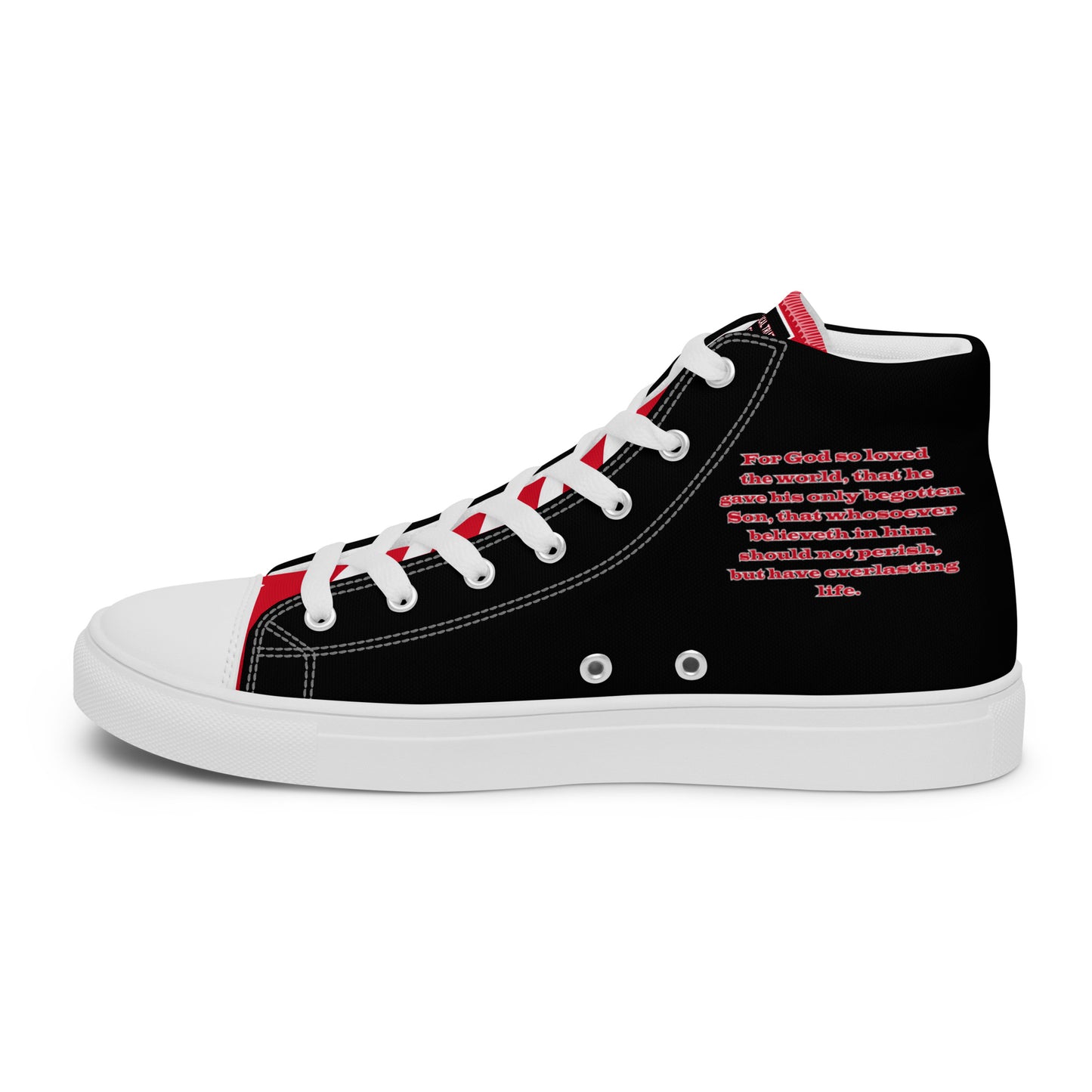 Biblical Truth Cycle - Men’s High Top Canvas Shoes (Verse-John 3:16)