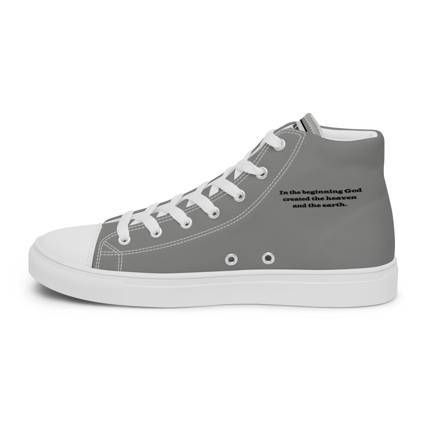 Biblical Truth Cycle - Men’s High Top Canvas Shoes (Verse-Genesis 1:1)