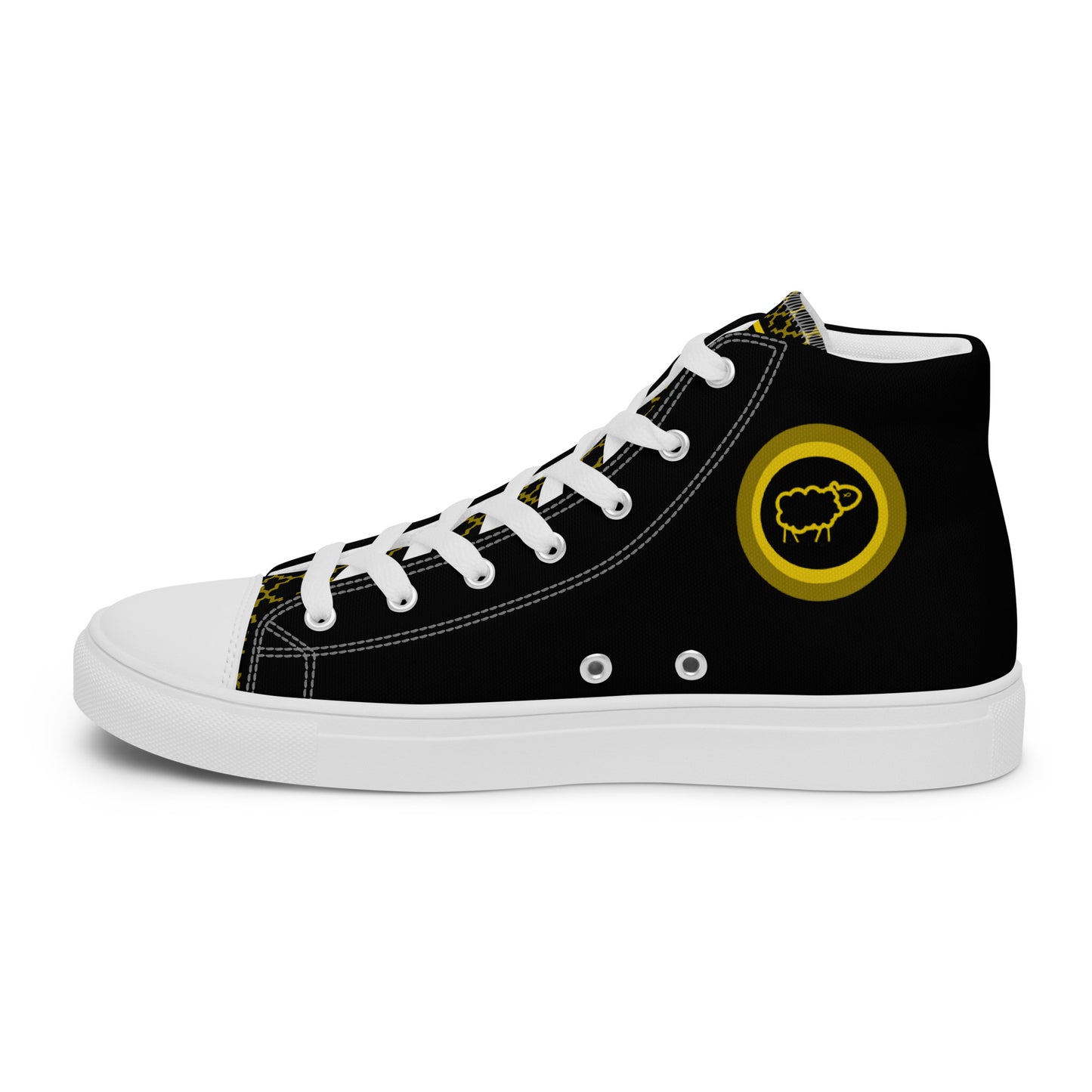 Sheep 23 - Men’s High Top Canvas Shoes (Black Sheep 23)