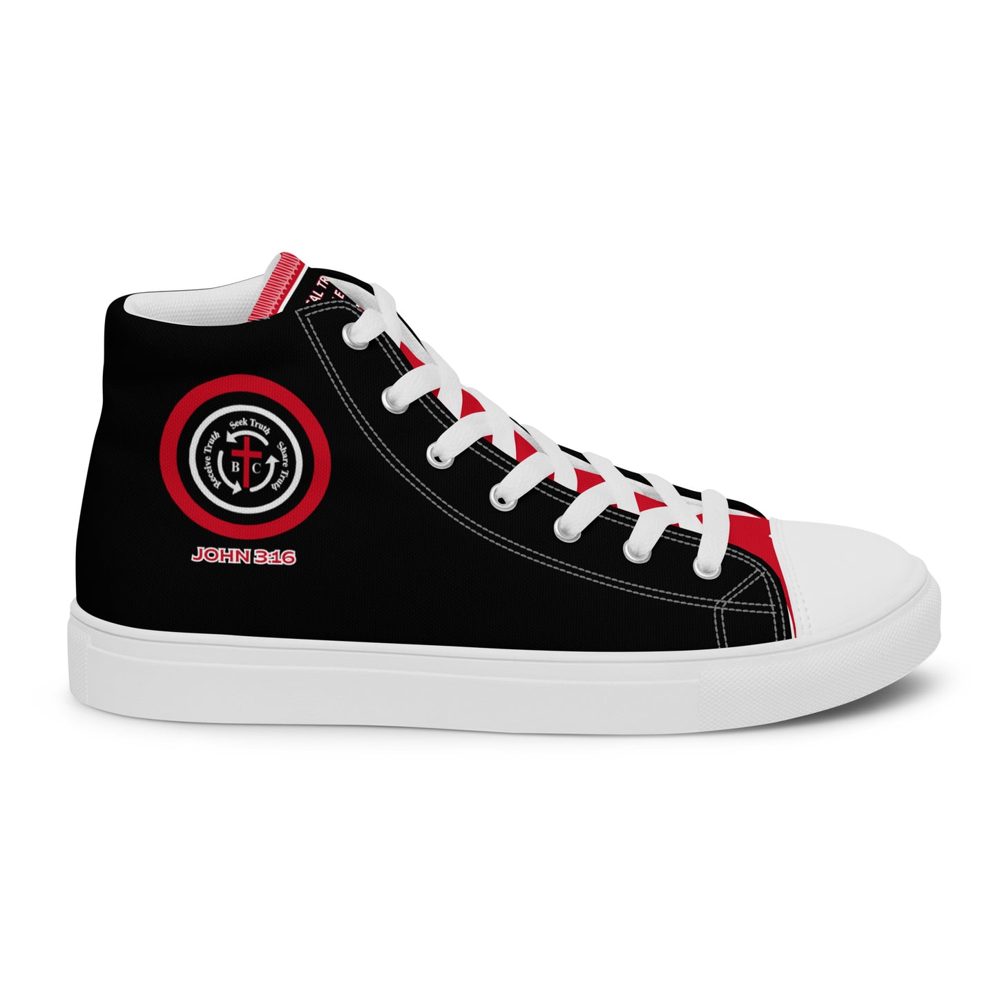 Biblical Truth Cycle - Men’s High Top Canvas Shoes (Verse-John 3:16)