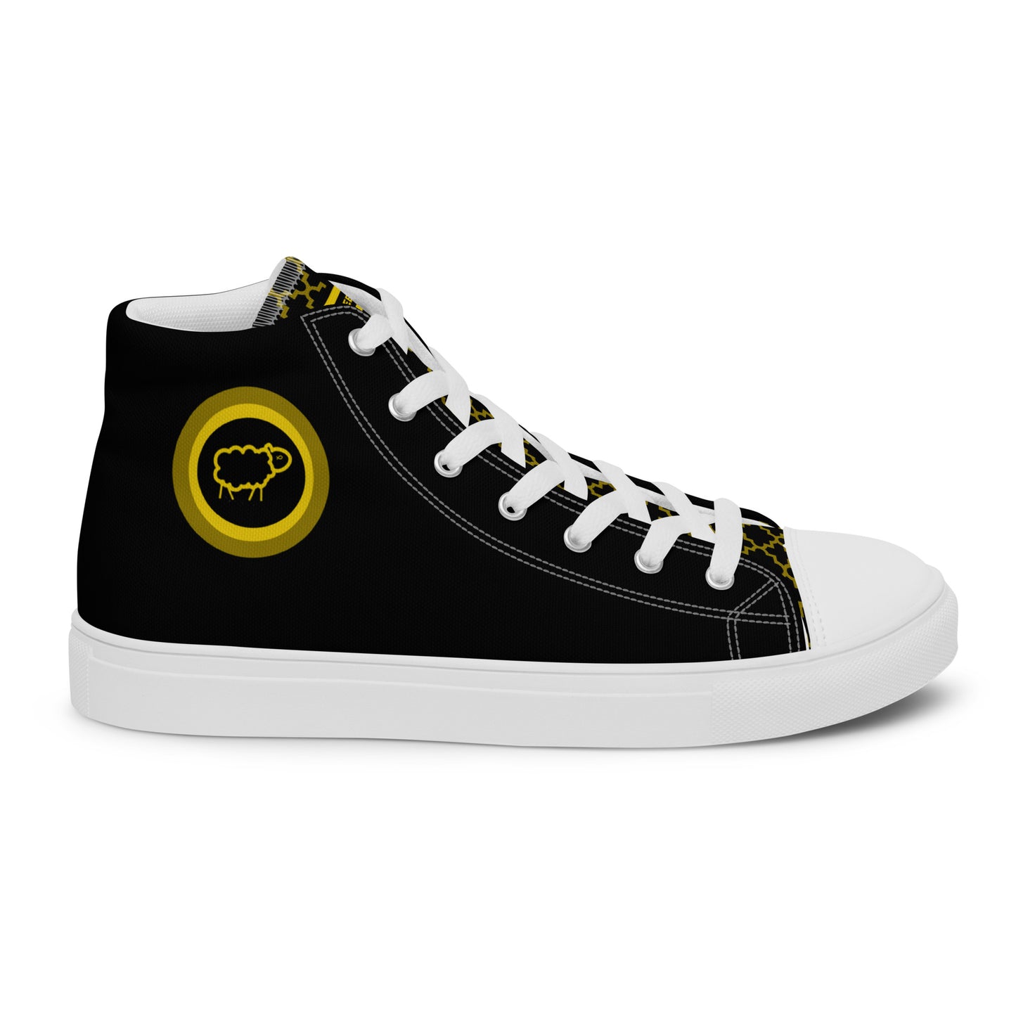 Sheep 23 - Men’s High Top Canvas Shoes (Black Sheep 23)