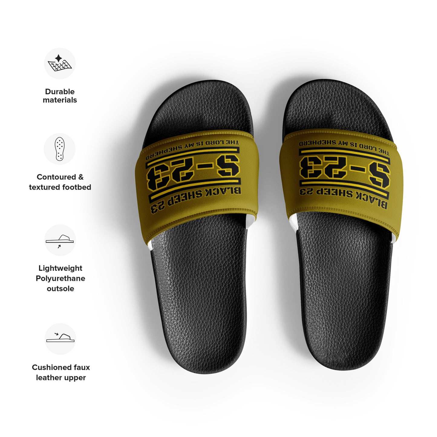 Sheep 23 - Black Sheep 23 Men's Slides (S-23)