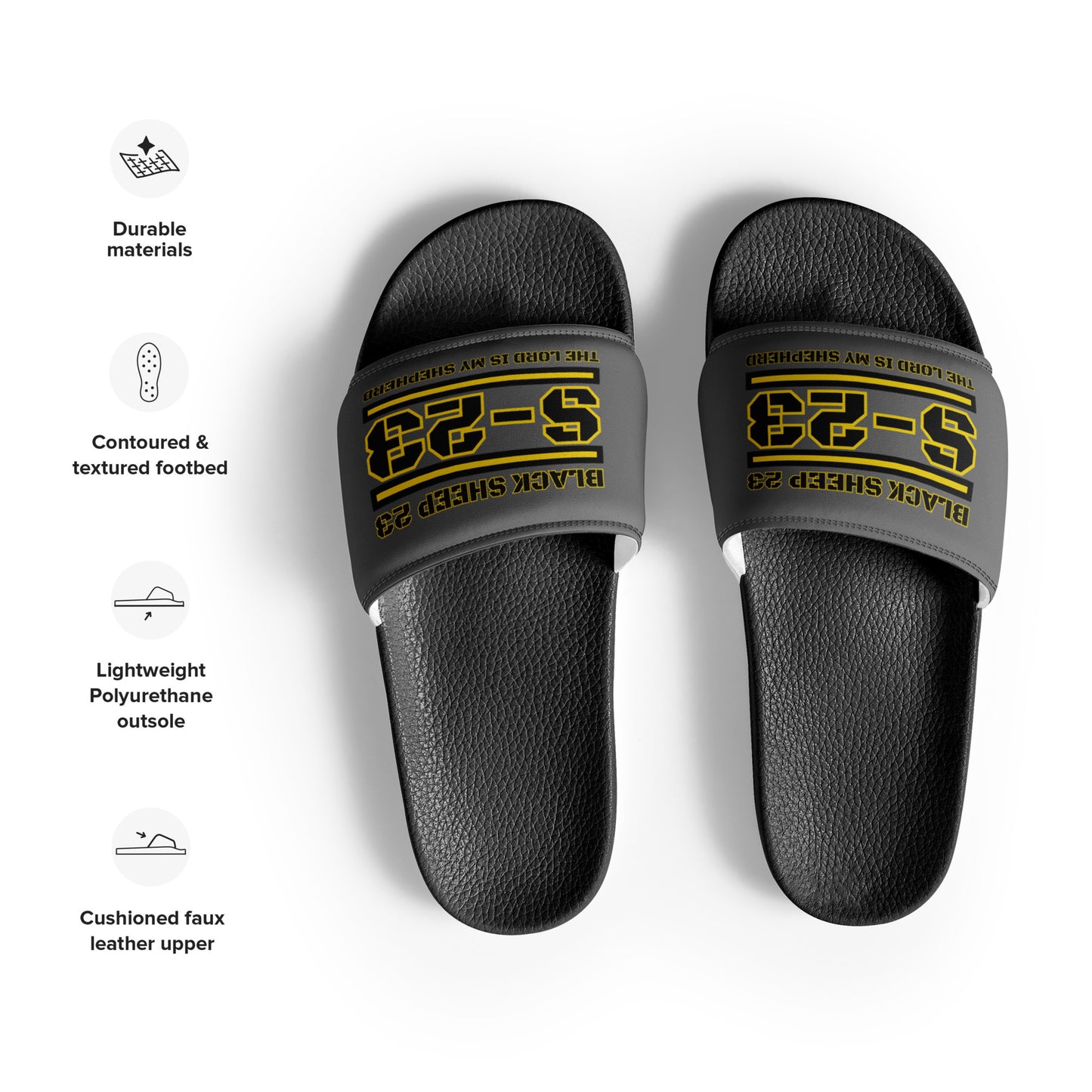 Sheep 23 - Black Sheep 23 Men’s Slides (S-23)