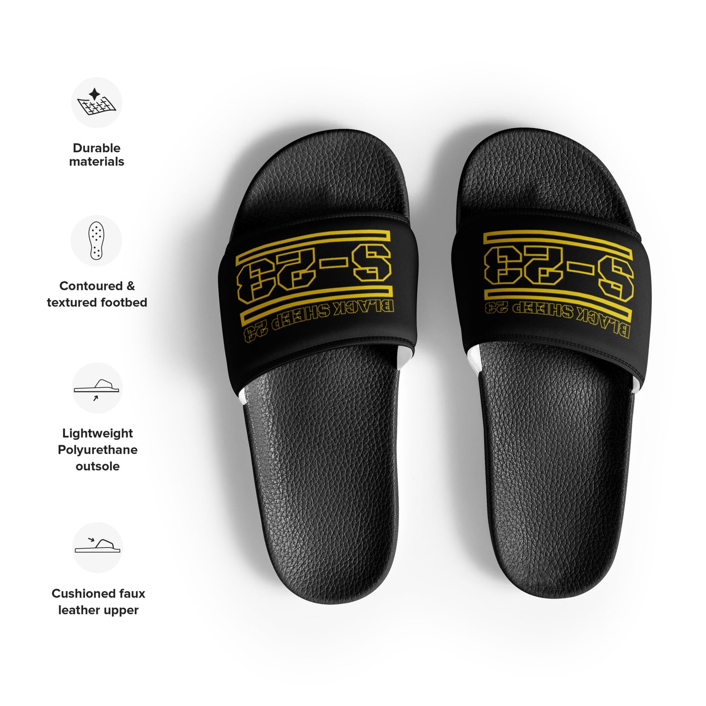 Sheep 23 - Black Sheep 23 Men's Slides (S-23)