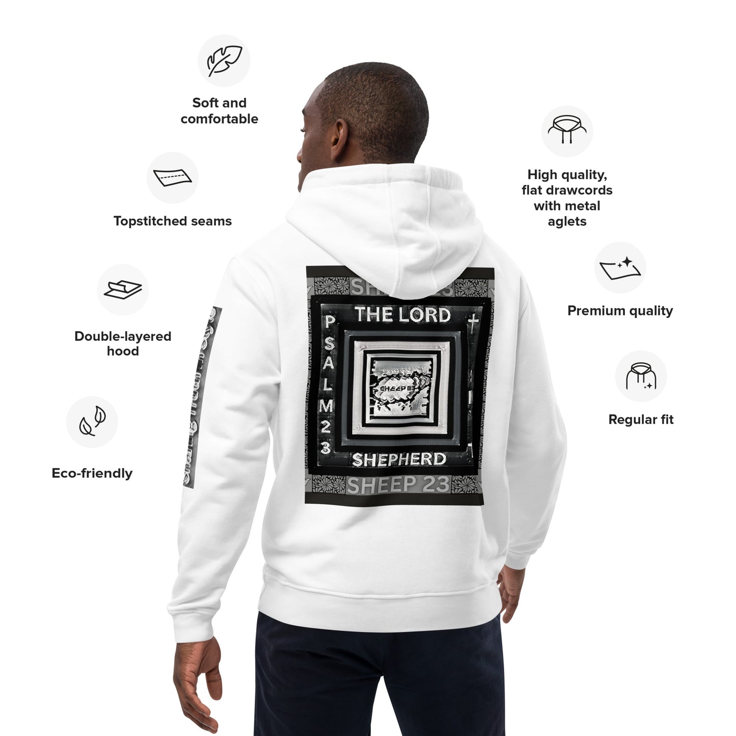 Sheep 23  - Urban Style Pullover Hoodie (Logo)