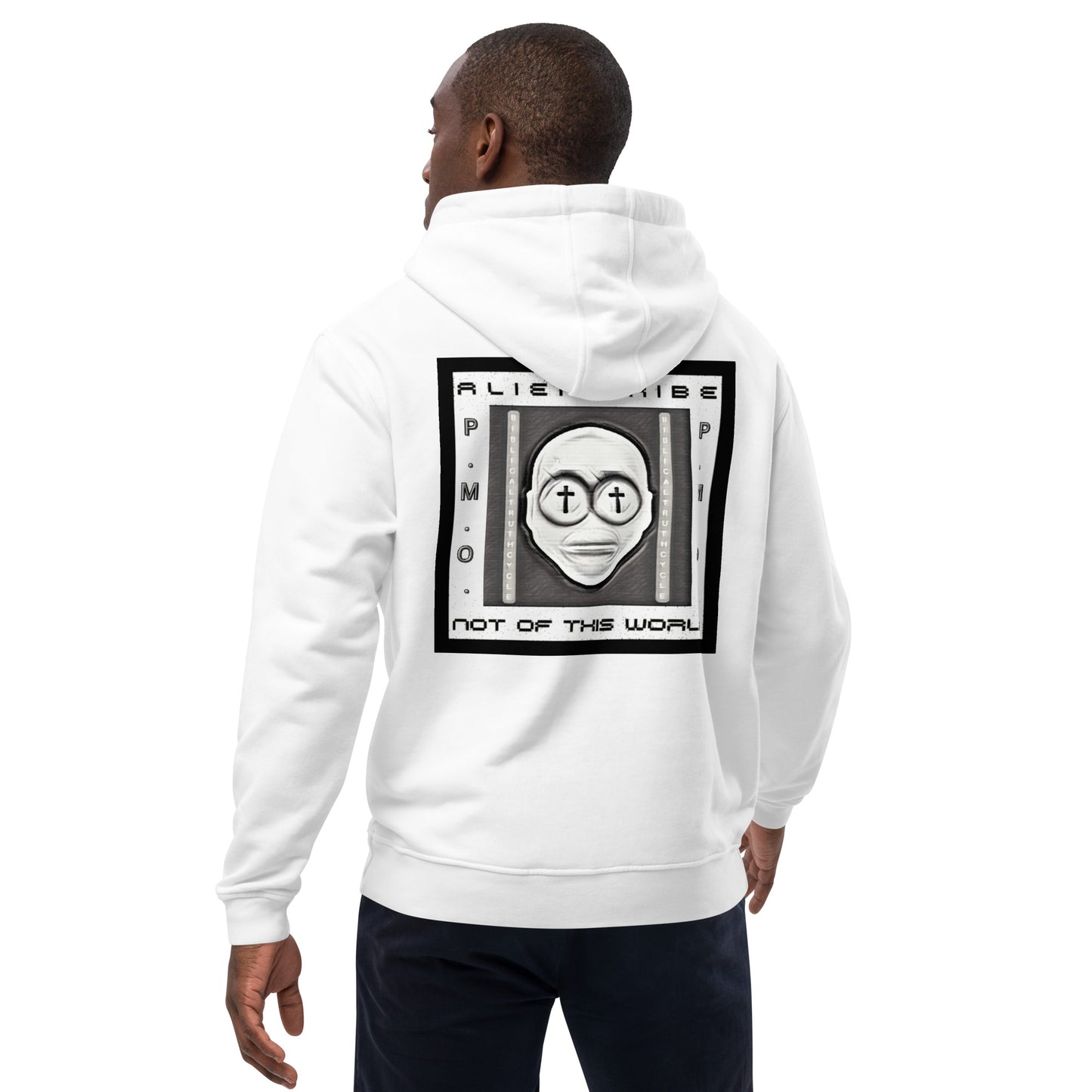 Biblical Truth Cycle - Eco Pullover Hoodie (Alien Tribe) - Monochrome