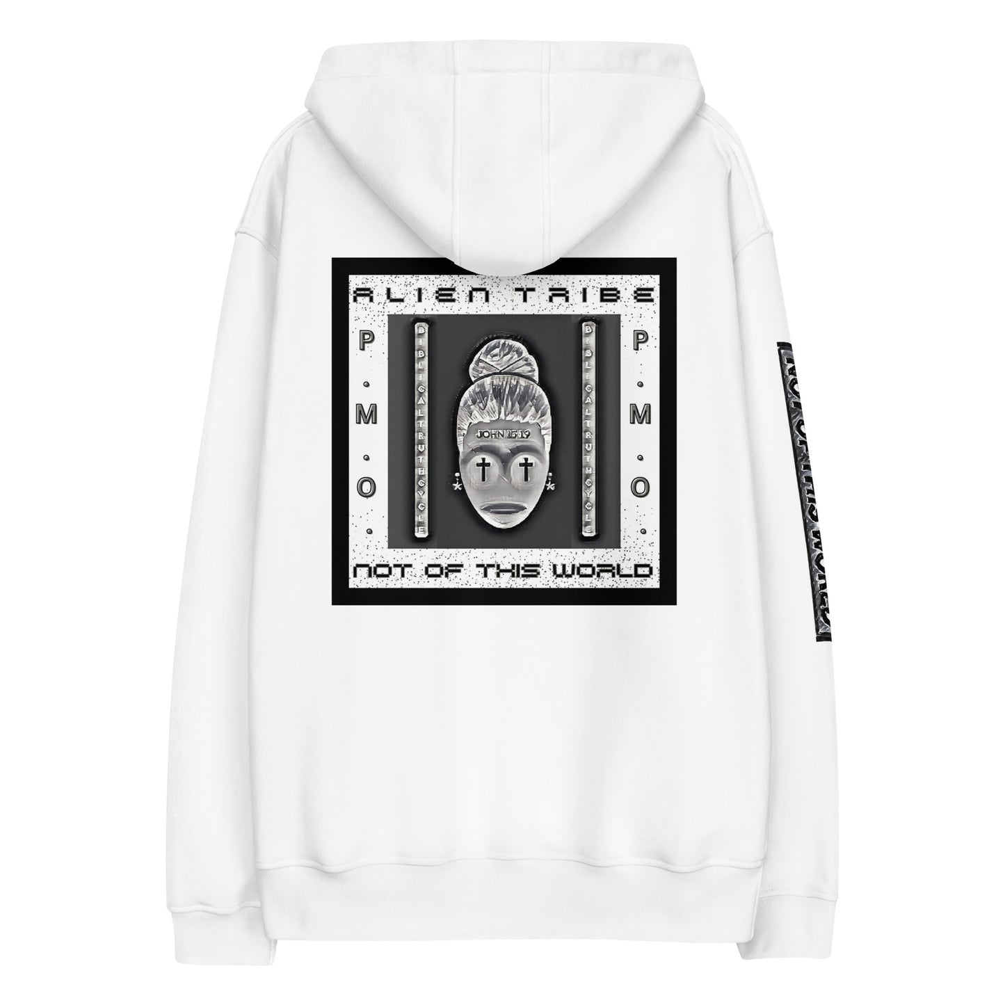 Biblical Truth Cycle - Eco Pullover Hoodie (Alien Tribe) - Female Monochrome