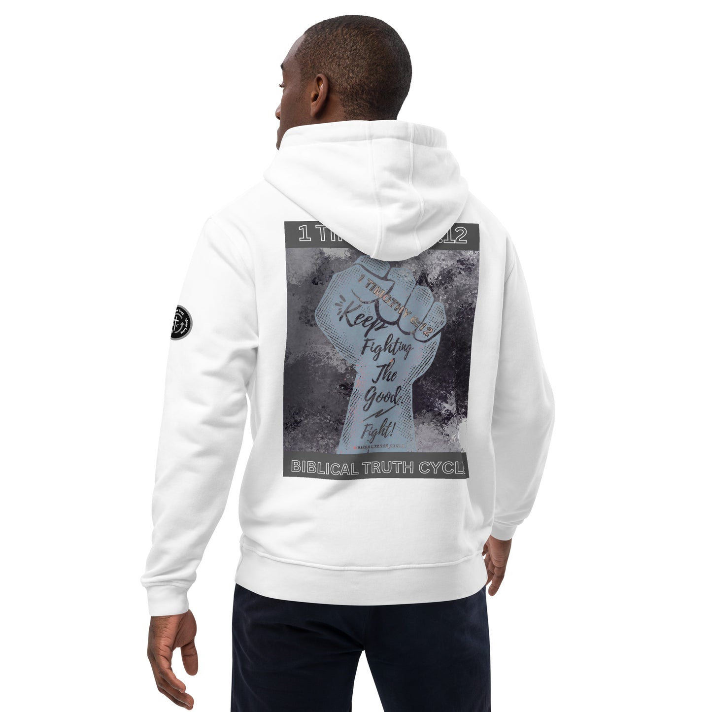 Biblical Truth Cycle -  Kangaroo Eco Hoodie  (The Good Fight)