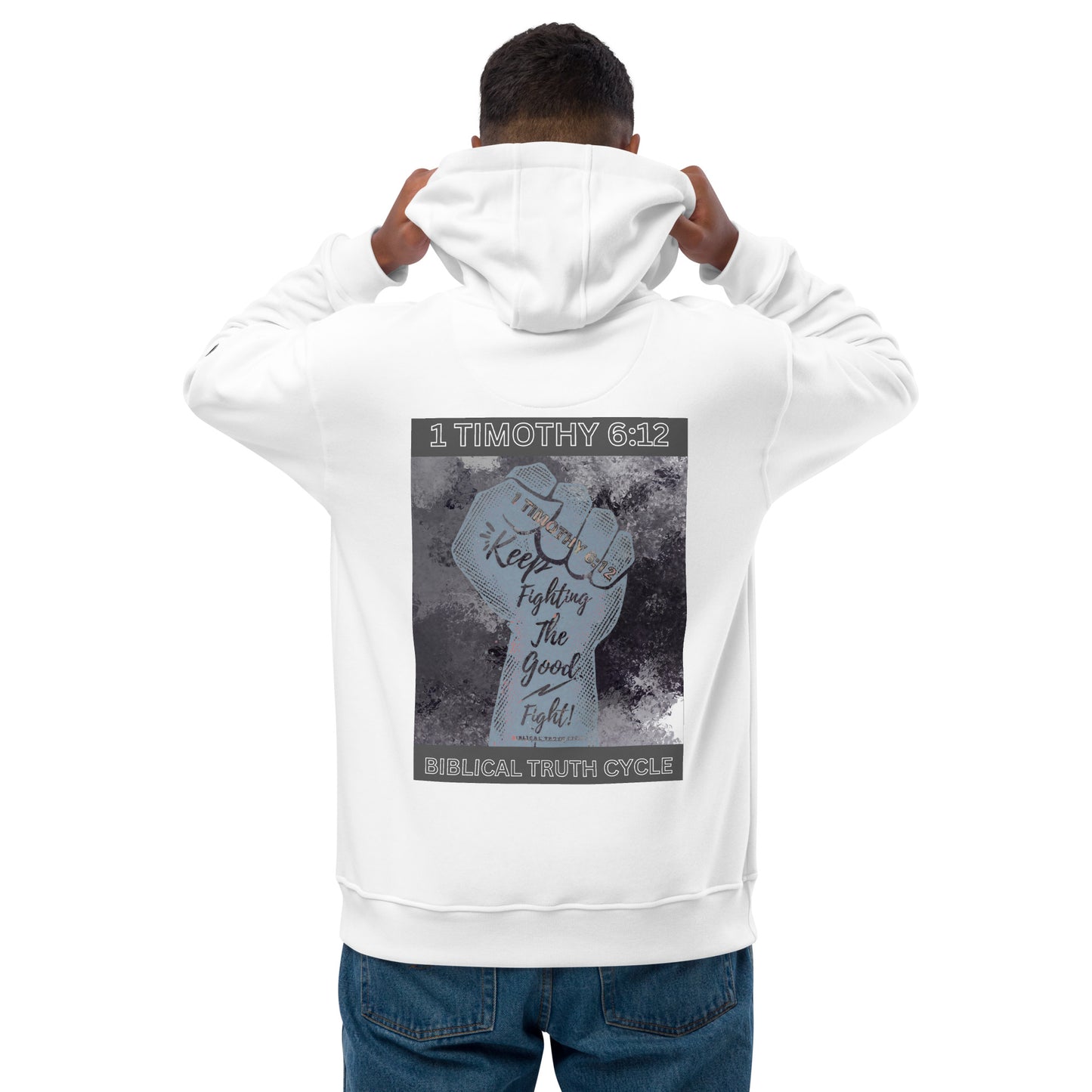 Biblical Truth Cycle -  Kangaroo Eco Hoodie  (The Good Fight)