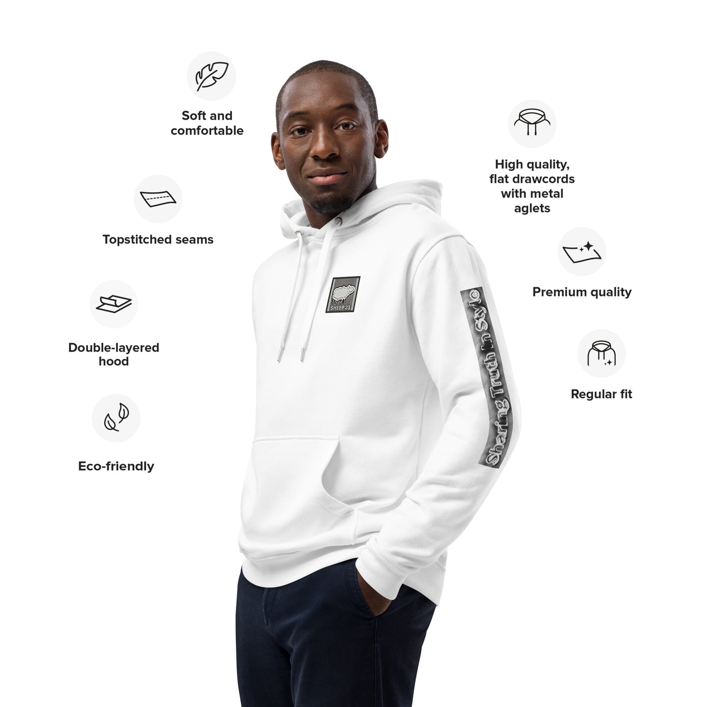 Sheep 23  - Urban Style Pullover Hoodie (Logo)