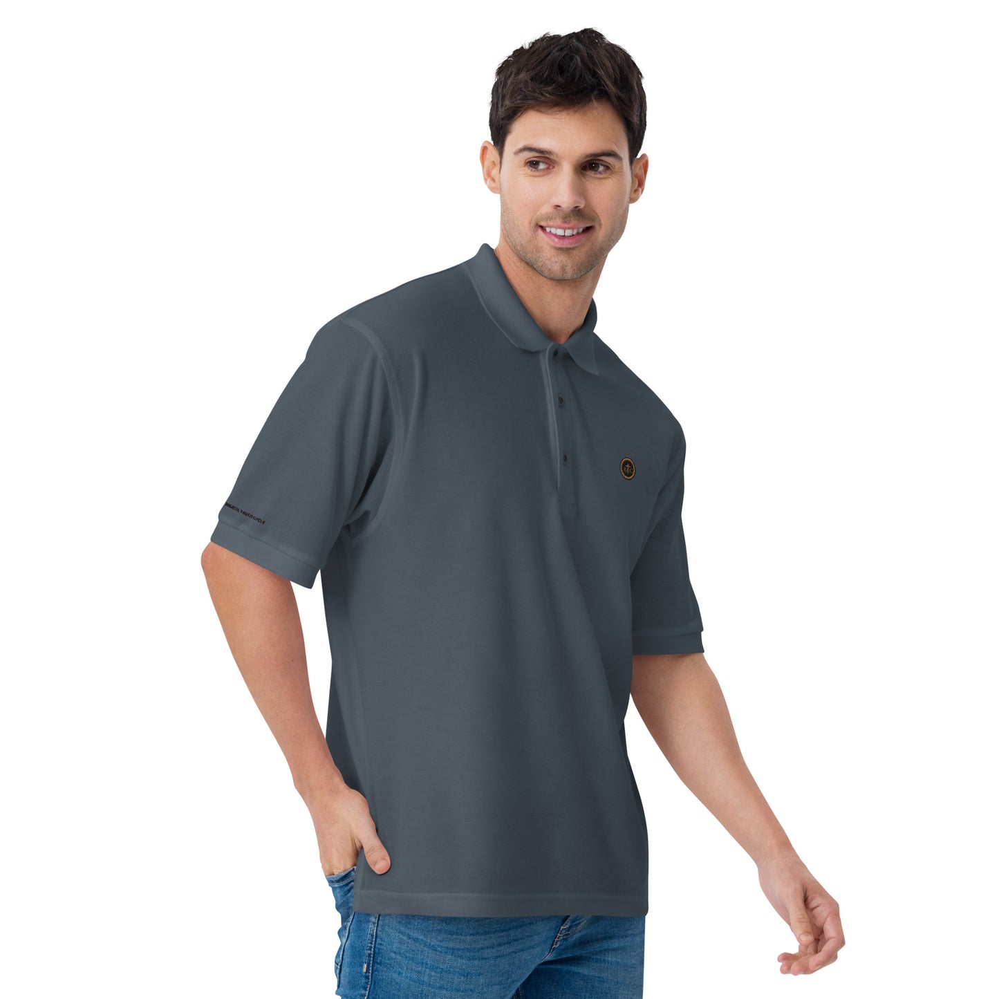 Biblical Truth Cycle - Men's Premium Polo Shirt  (Logo II)