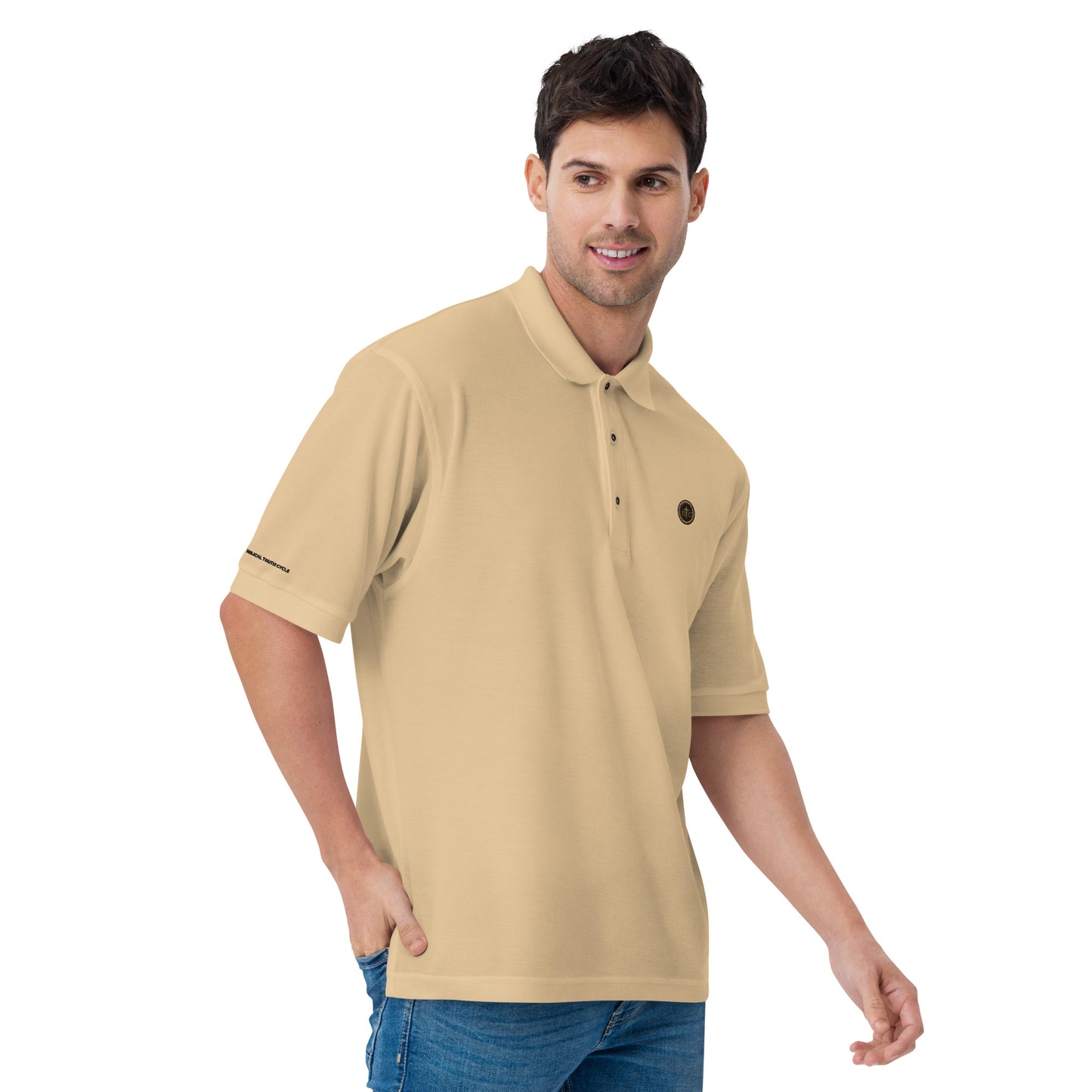 Biblical Truth Cycle - Men's Premium Polo Shirt  (Logo II)