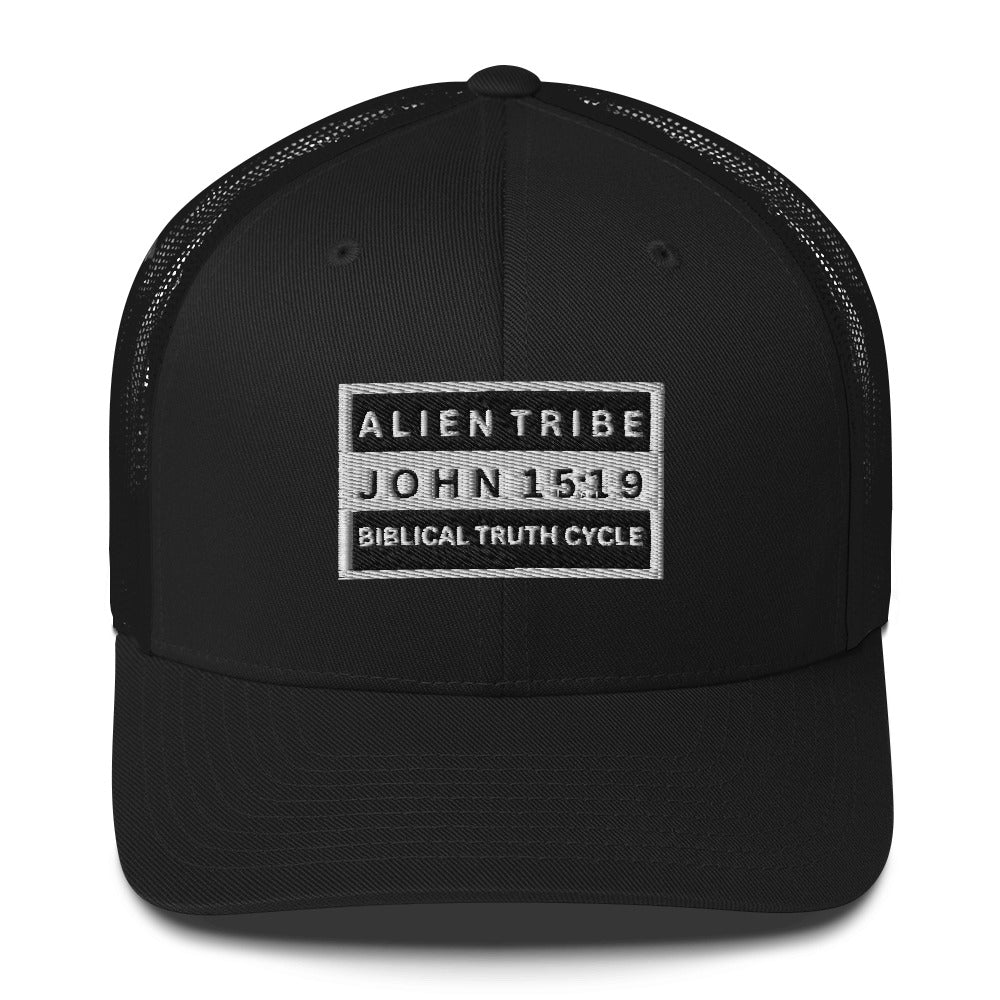 Biblical Truth Cycle - Trucker Cap (Alien Tribe  - Monochrome)