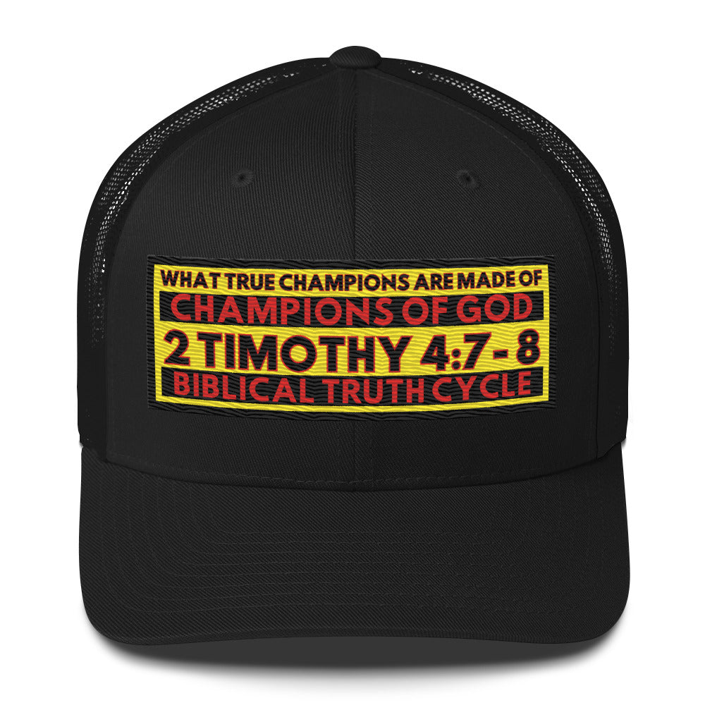 Biblical Truth Cycle - Champions of God Trucker Cap