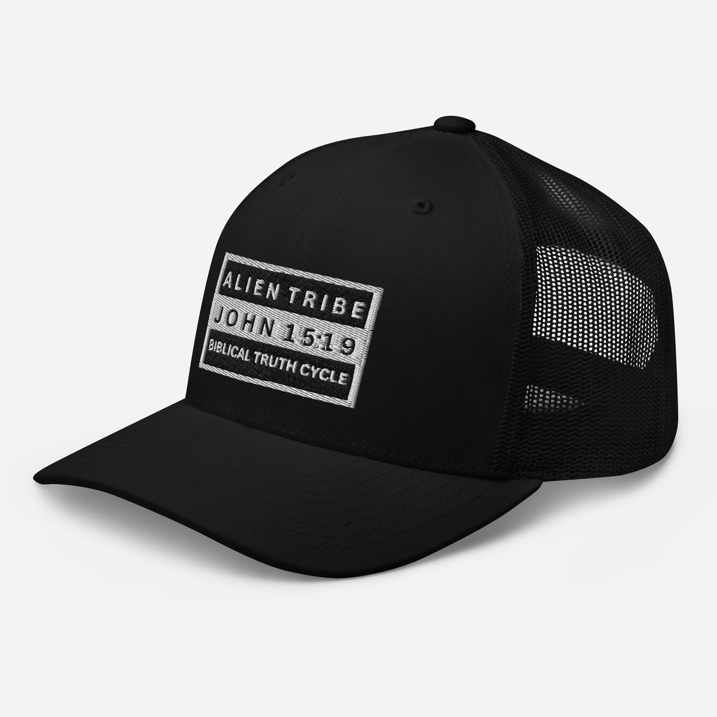 Biblical Truth Cycle - Trucker Cap (Alien Tribe  - Monochrome)