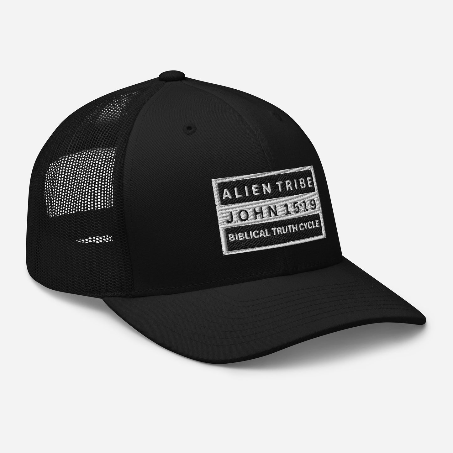 Biblical Truth Cycle - Trucker Cap (Alien Tribe  - Monochrome)