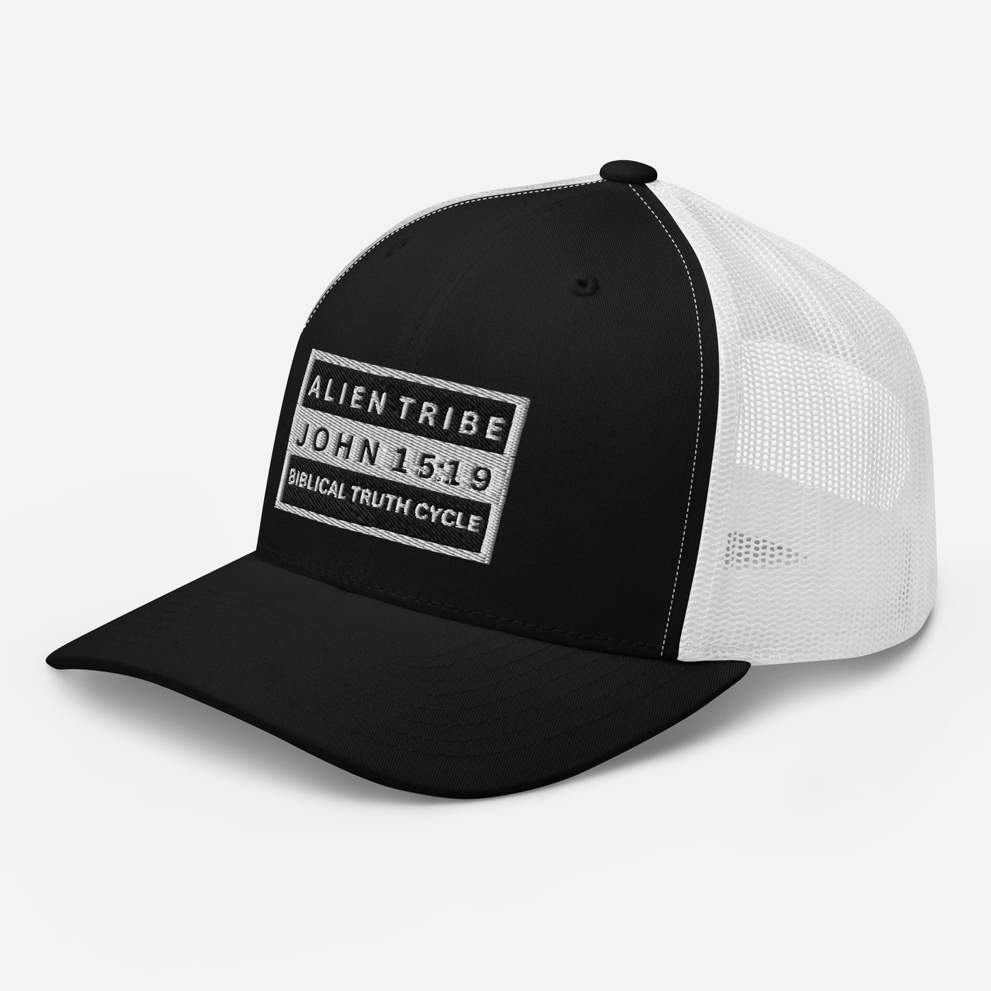 Biblical Truth Cycle - Trucker Cap (Alien Tribe  - Monochrome)