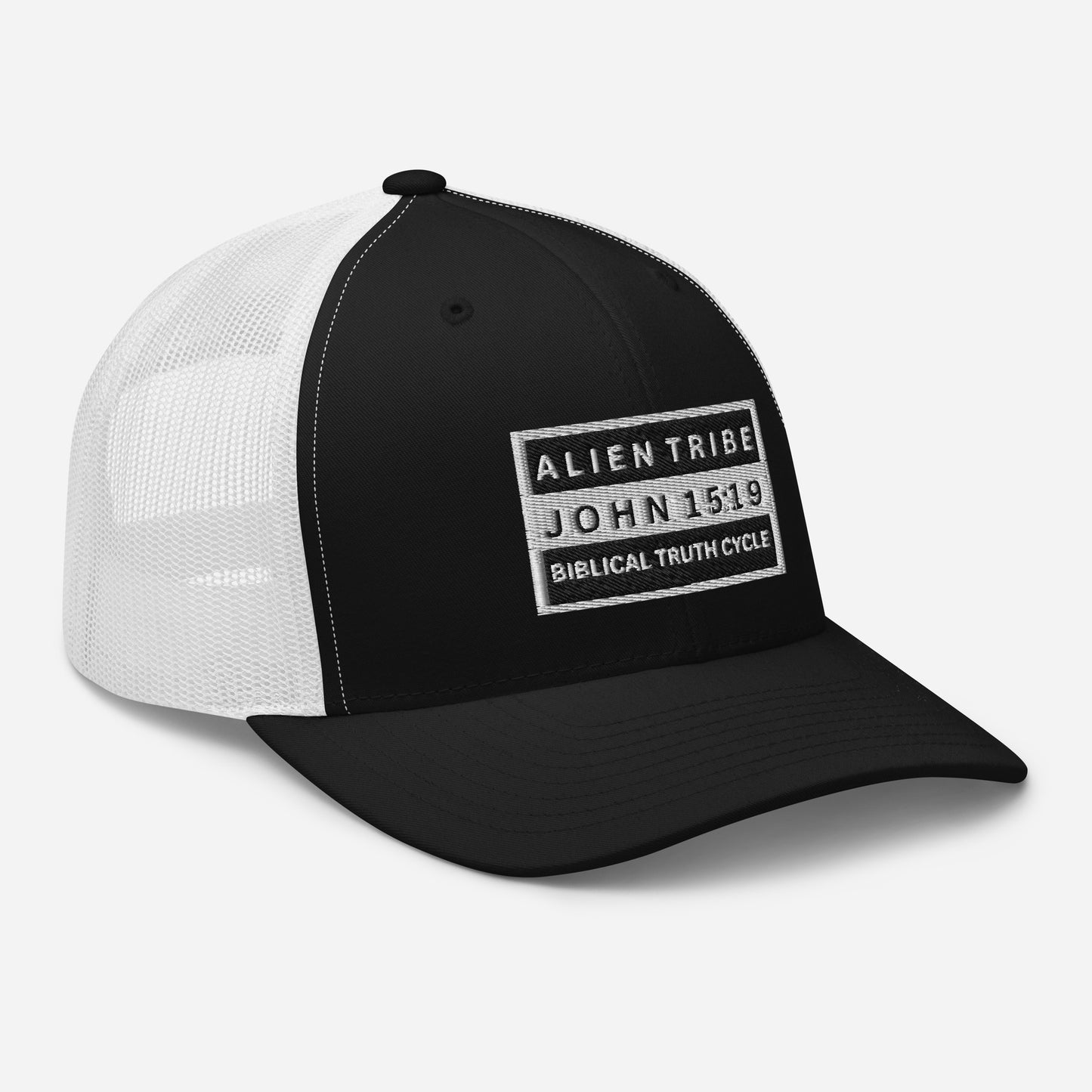 Biblical Truth Cycle - Trucker Cap (Alien Tribe  - Monochrome)