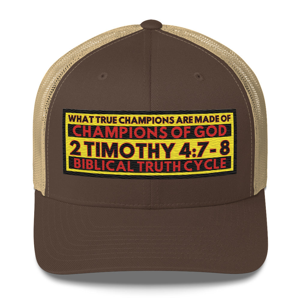 Biblical Truth Cycle - Champions of God Trucker Cap