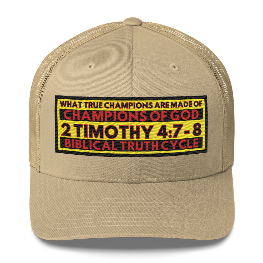 Biblical Truth Cycle - Champions of God Trucker Cap