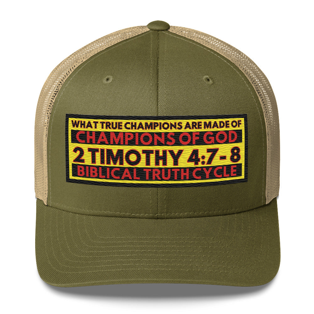 Biblical Truth Cycle - Champions of God Trucker Cap