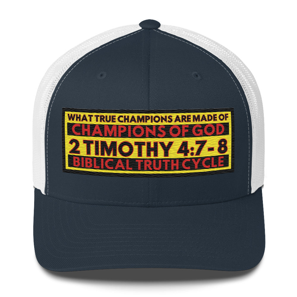 Biblical Truth Cycle - Champions of God Trucker Cap